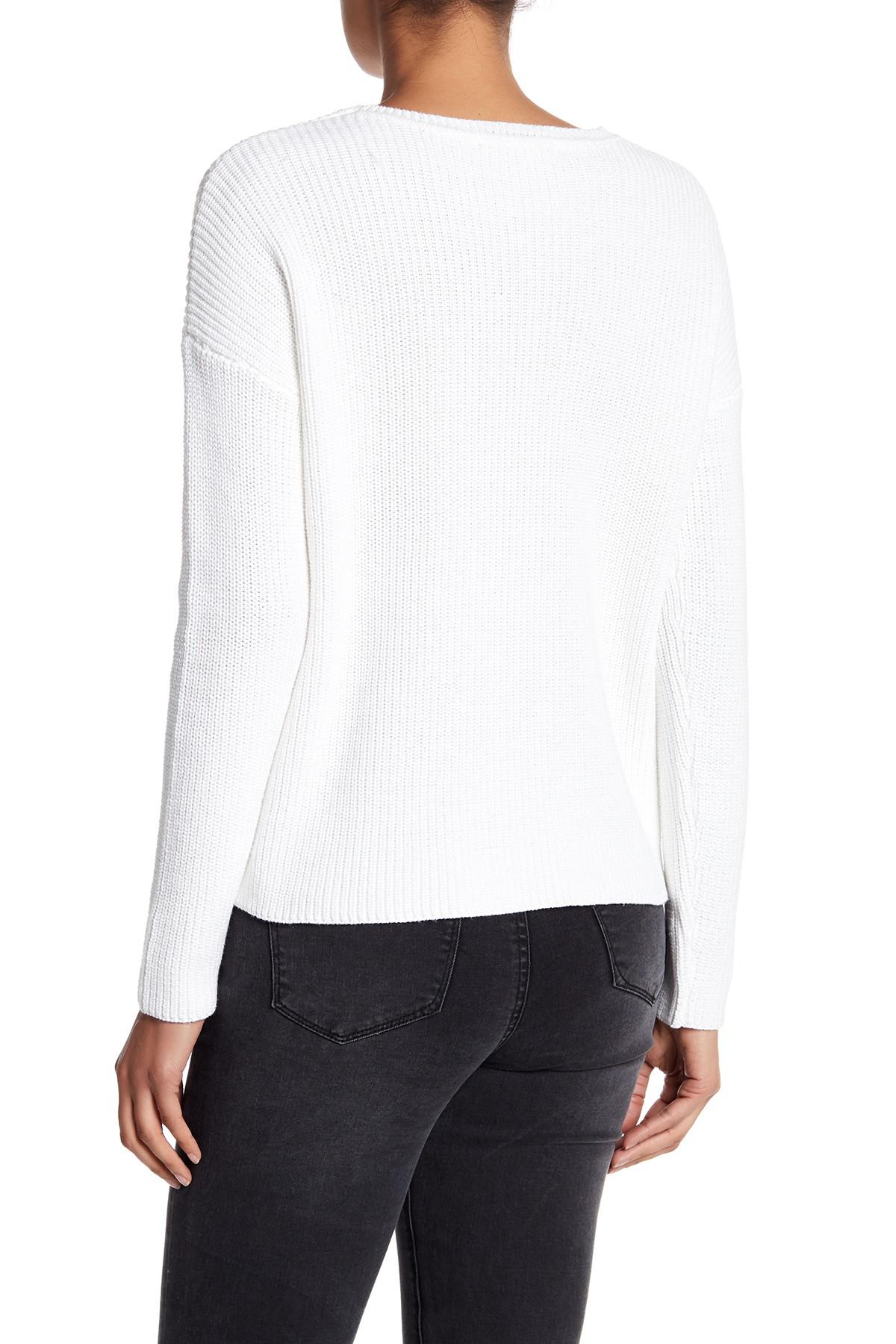 Lyst - Philosophy Apparel Crew Neck Pullover Sweater in White