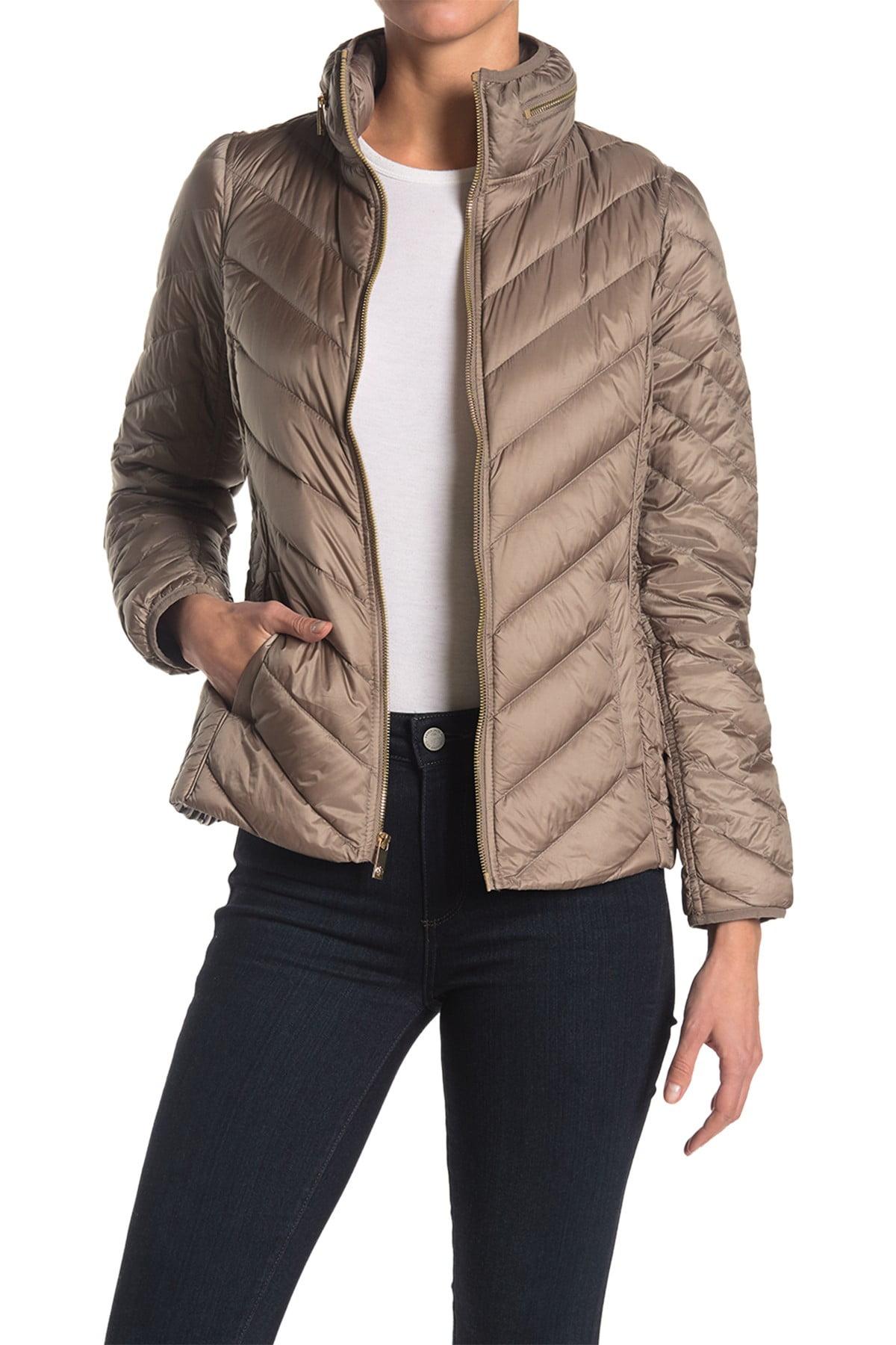 Anne Klein Synthetic Packable Down Puffer Jacket in Taupe (Brown) Lyst