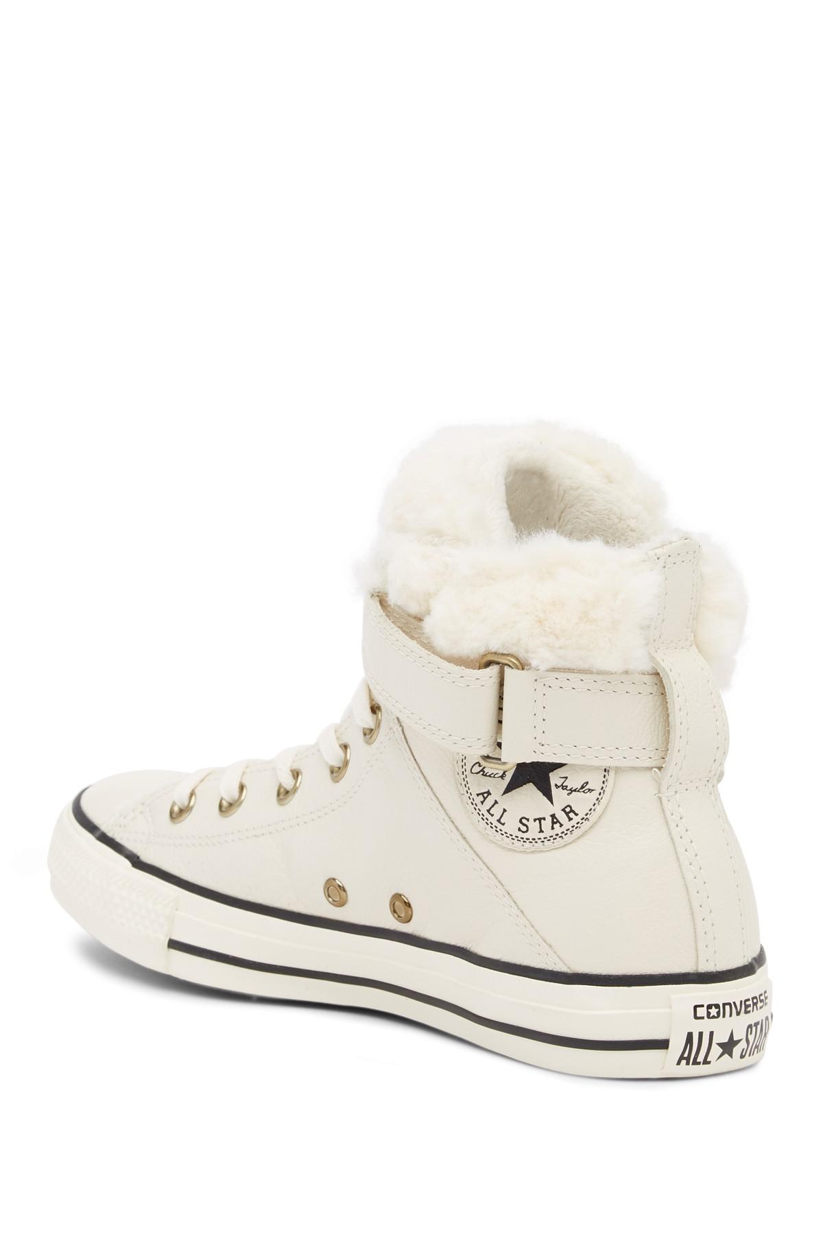 converse faux fur high top