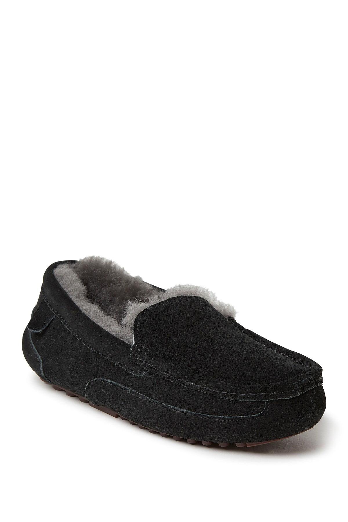 dearfoams fireside melbourne genuine shearling lined moccasin slipper