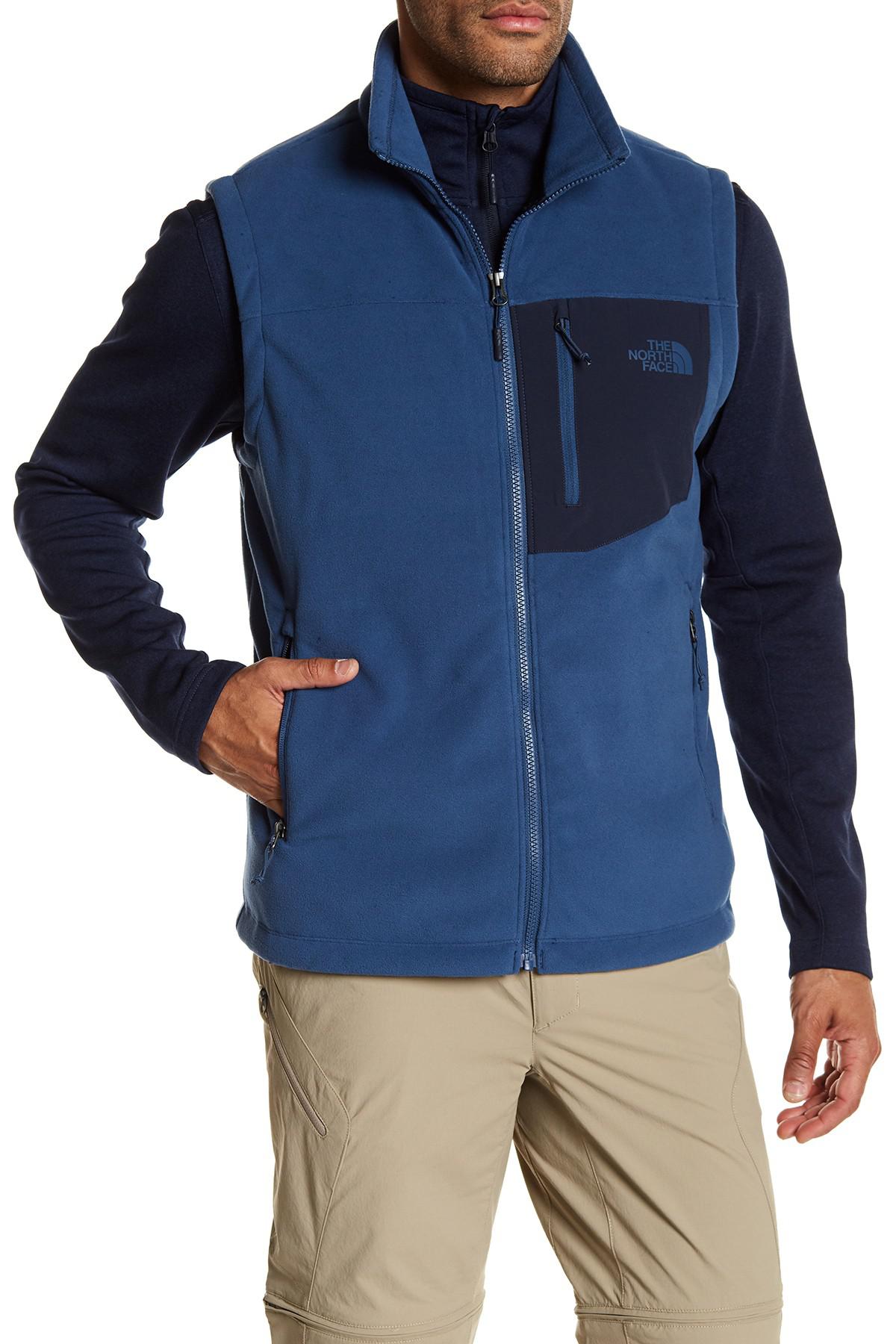 north face blue body warmer