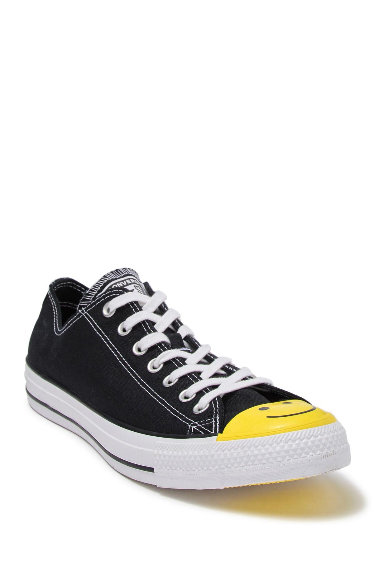 Converse Chuck Taylor All Star Ox Yellow Smiley Face Toe Low Top Sneaker in  Black for Men | Lyst