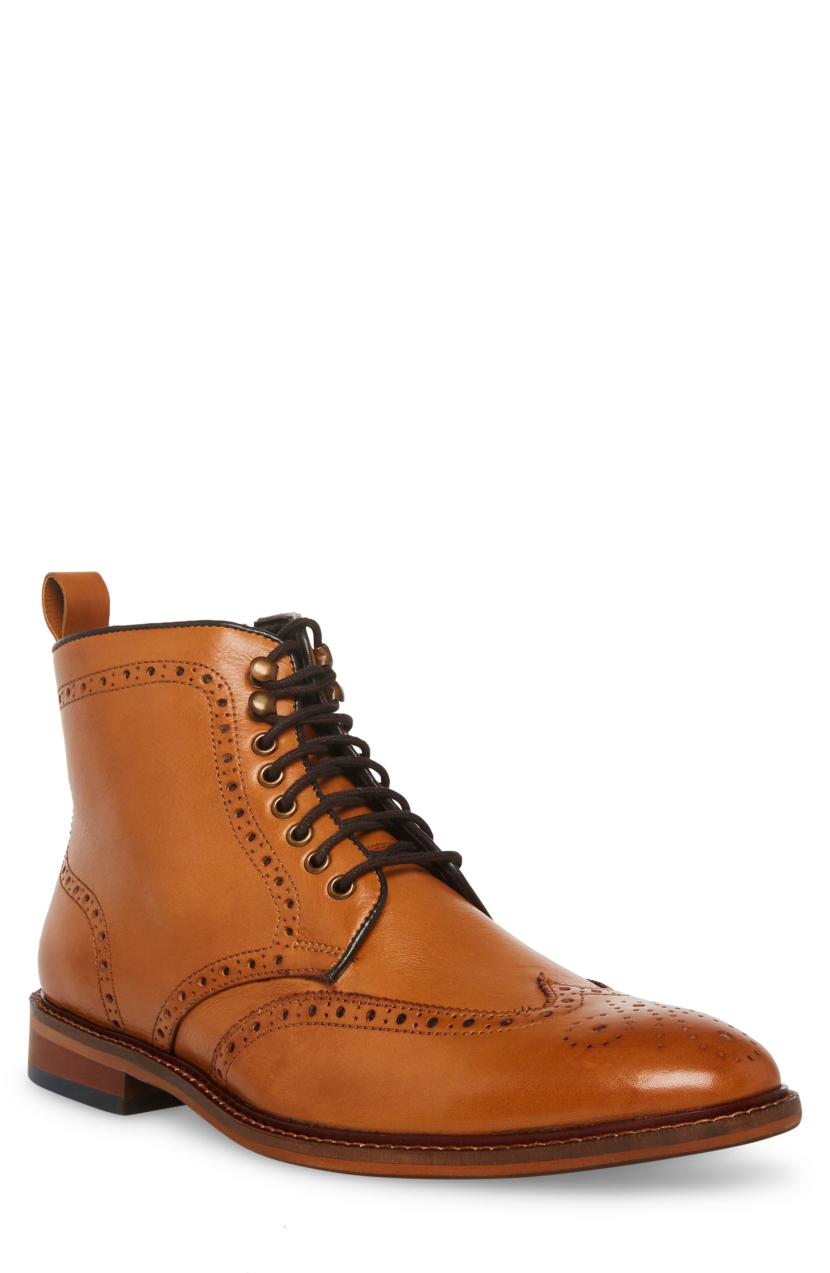 Steve madden top wingtip boot