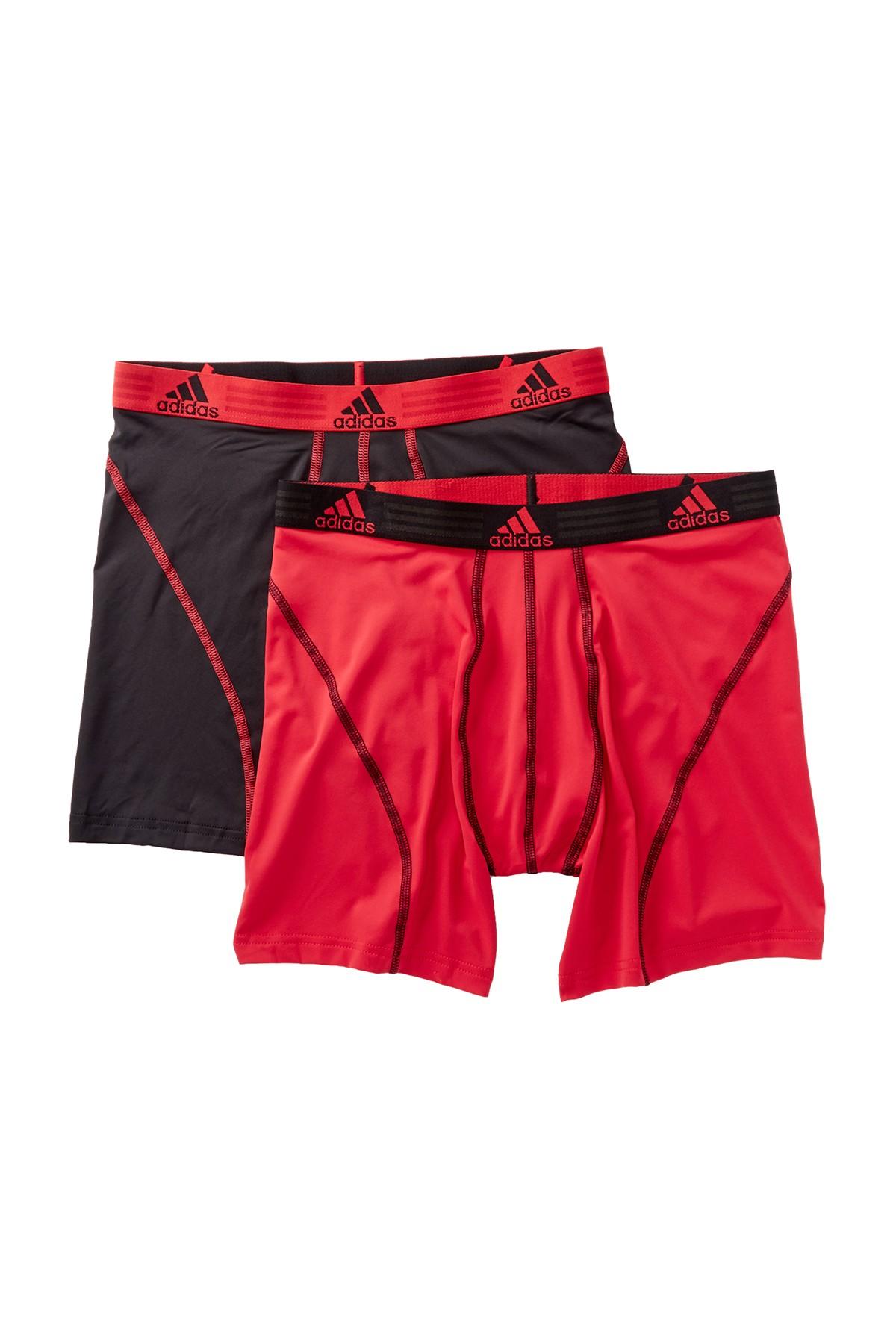 adidas Synthetic Climalite Performance Boxer Brief - Pack Of 2 in Red ...
