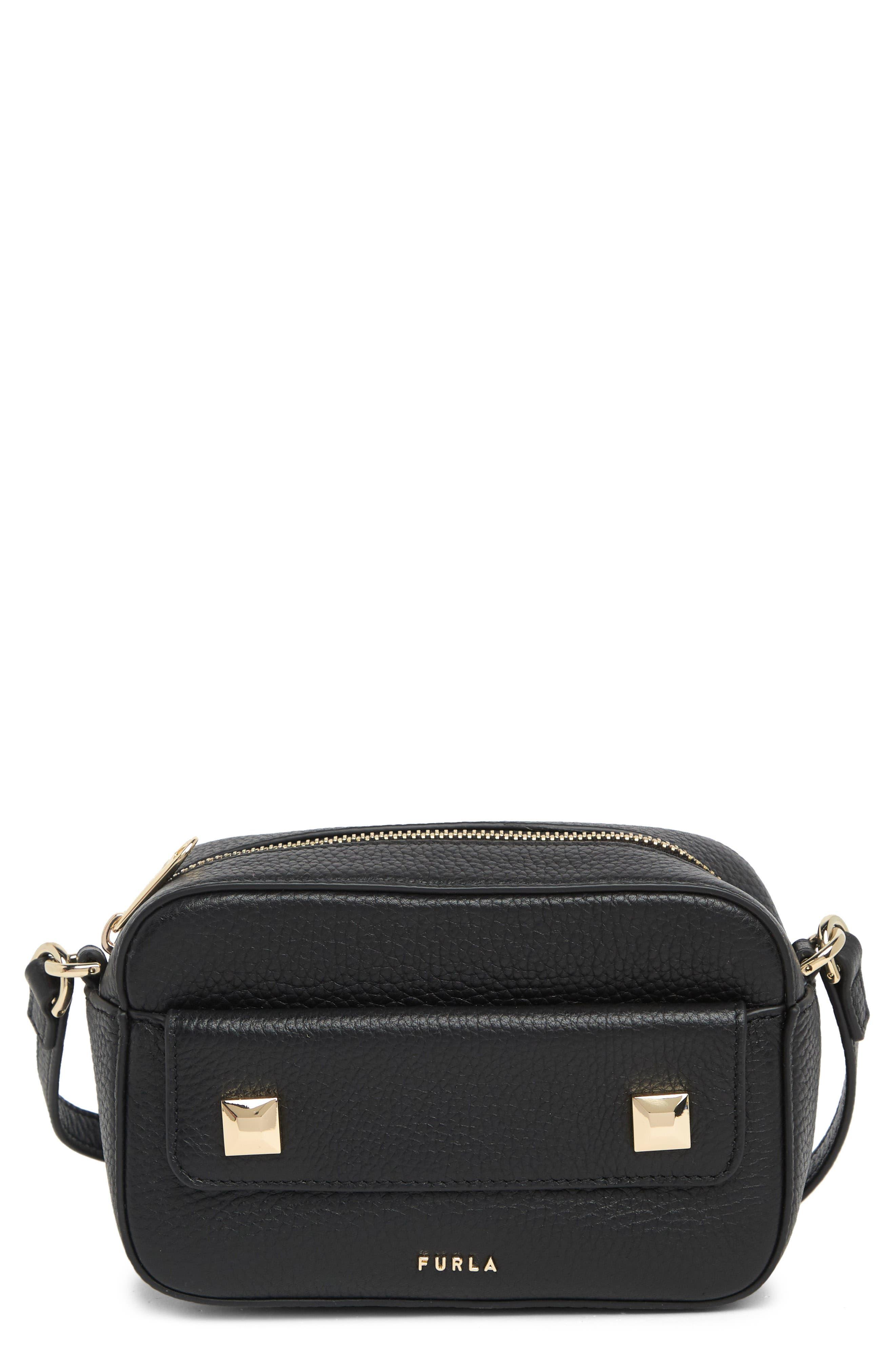 Furla Afrodite Mini Camera Crossbody Bag In Nero At Nordstrom Rack in