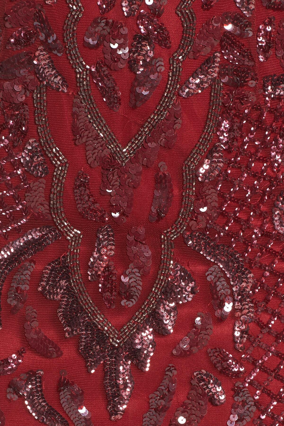 sequin bell sleeve gown mac duggal