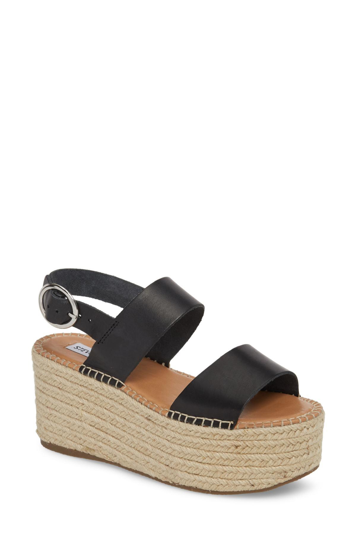steve madden donna espadrille leather block heel mule