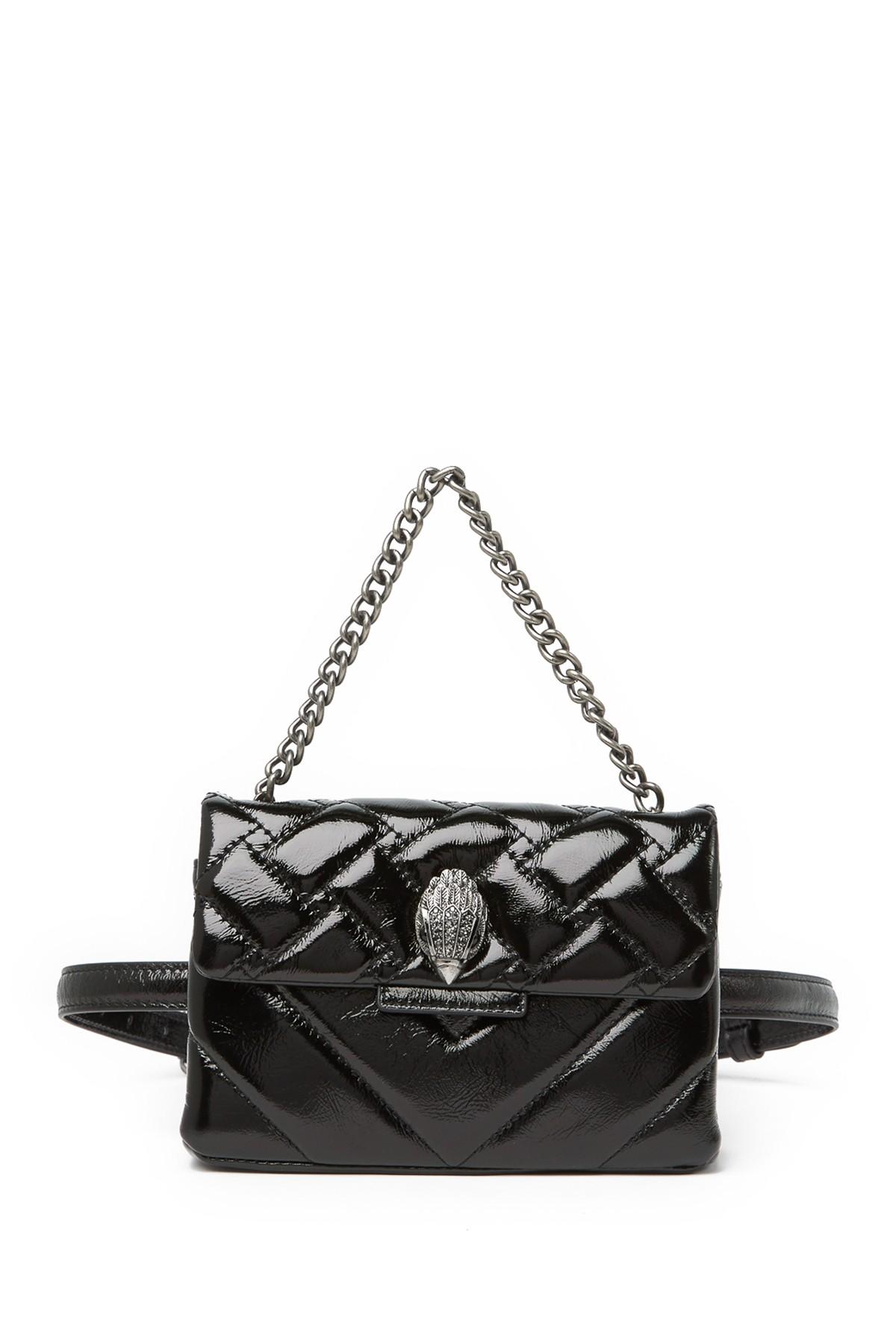 Kurt Geiger Patent Leather Kensington Belt Bag in Black | Lyst