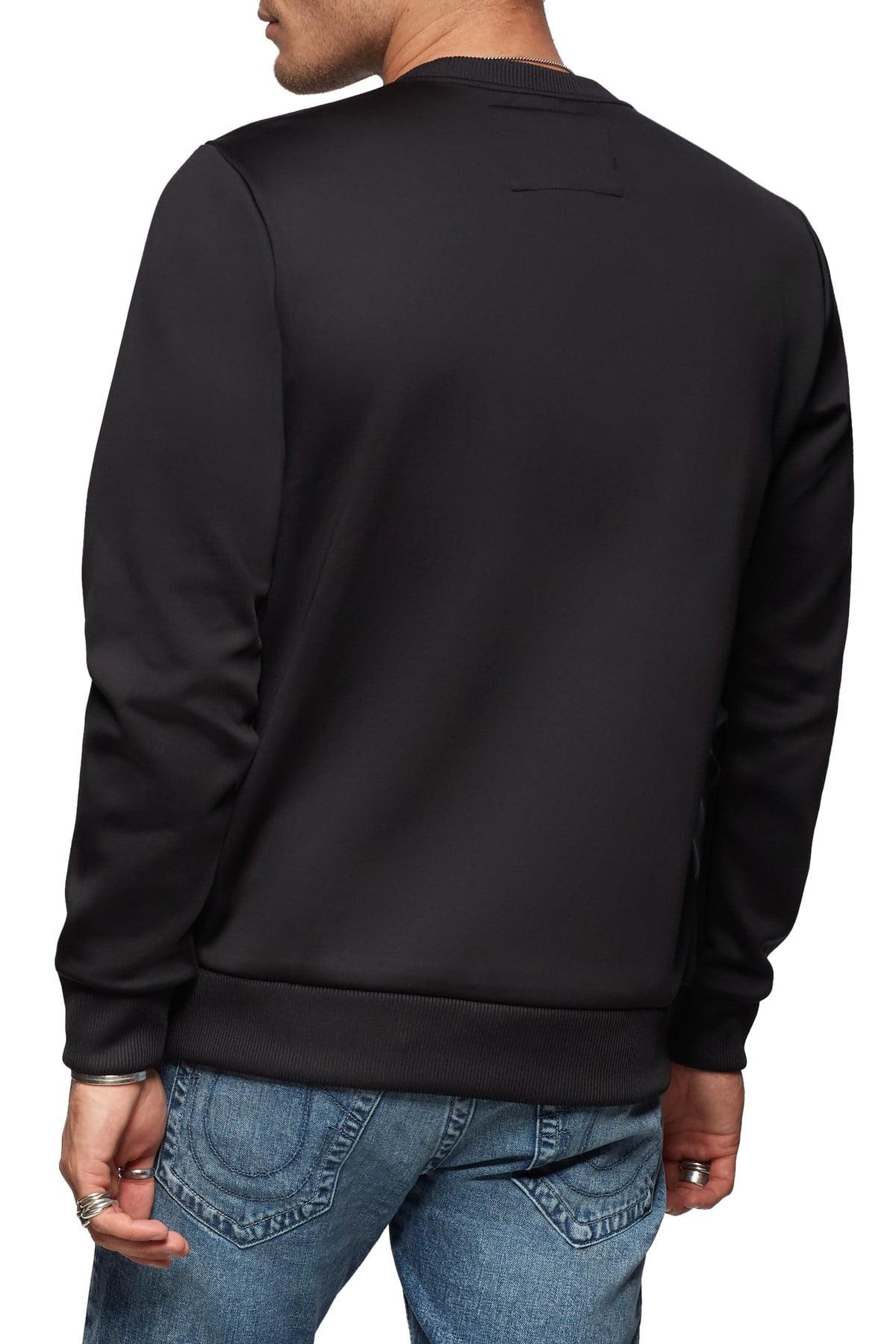 True Religion Cotton Contrast Logo Crew Neck Sweatshirt in Black for ...