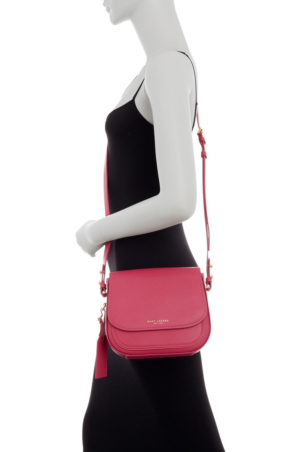 marc jacobs black leather crossbody bag