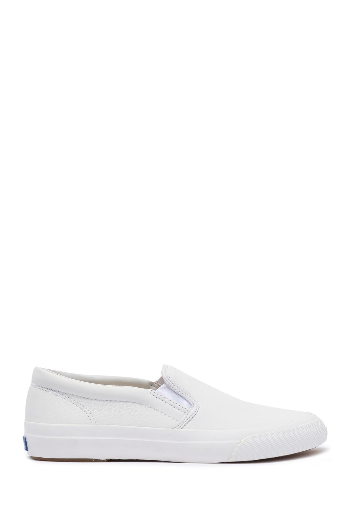 Keds Anchor Leather Slip-on Sneaker in White - Lyst