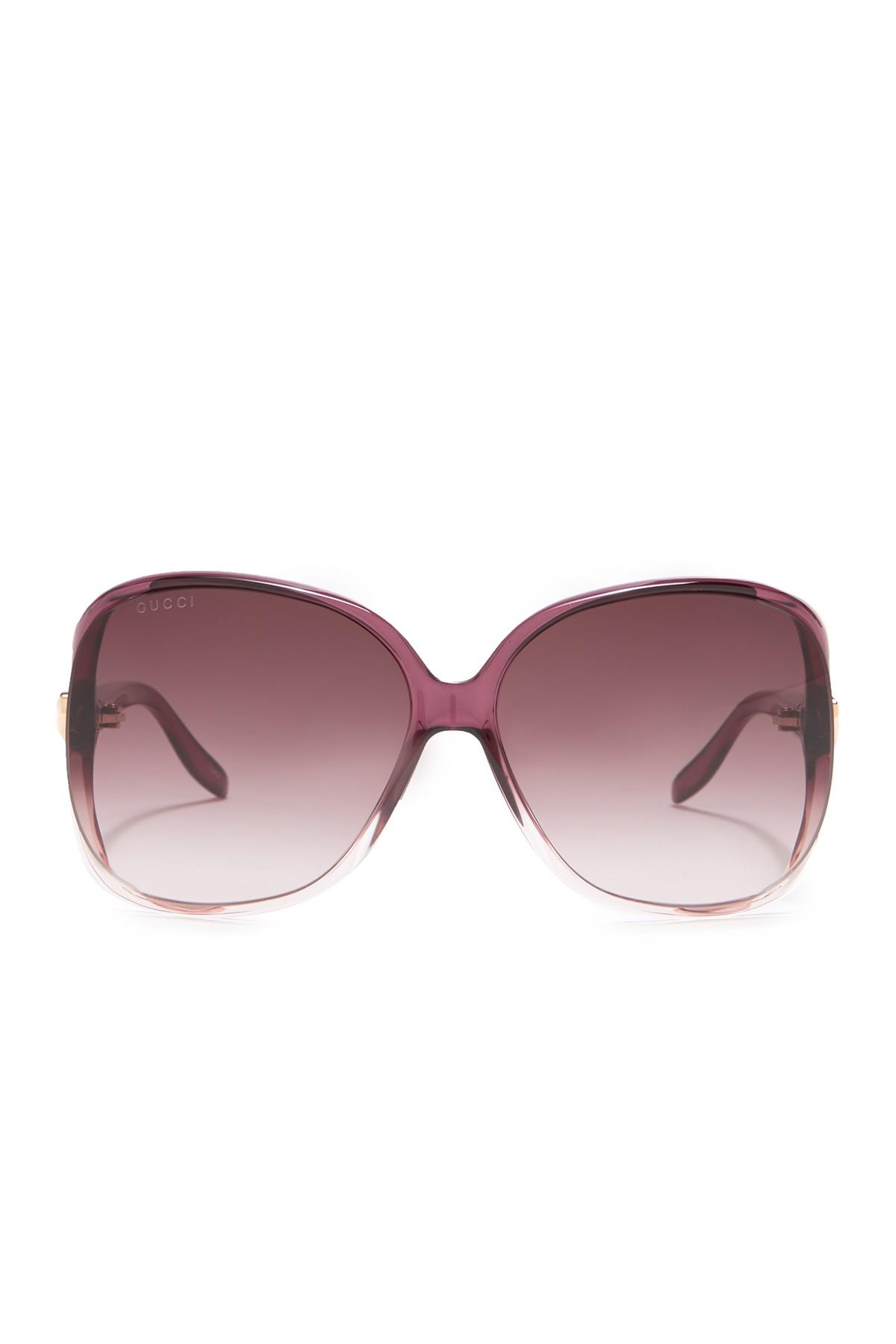 gucci 60mm square sunglasses