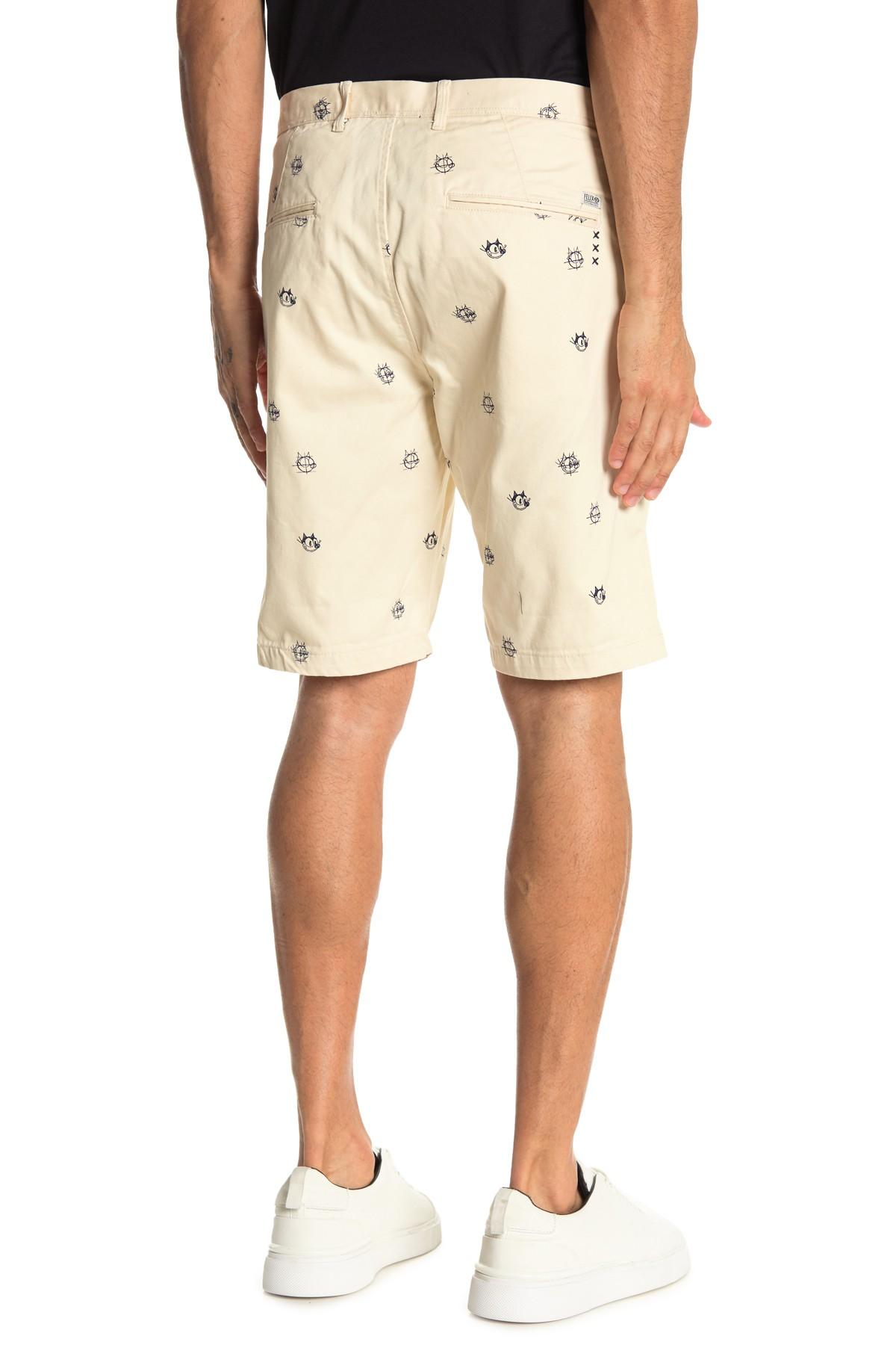 Scotch & Soda Cotton Felix The Cat Print Chino Shorts in 18-Combo b  (Natural) for Men - Lyst