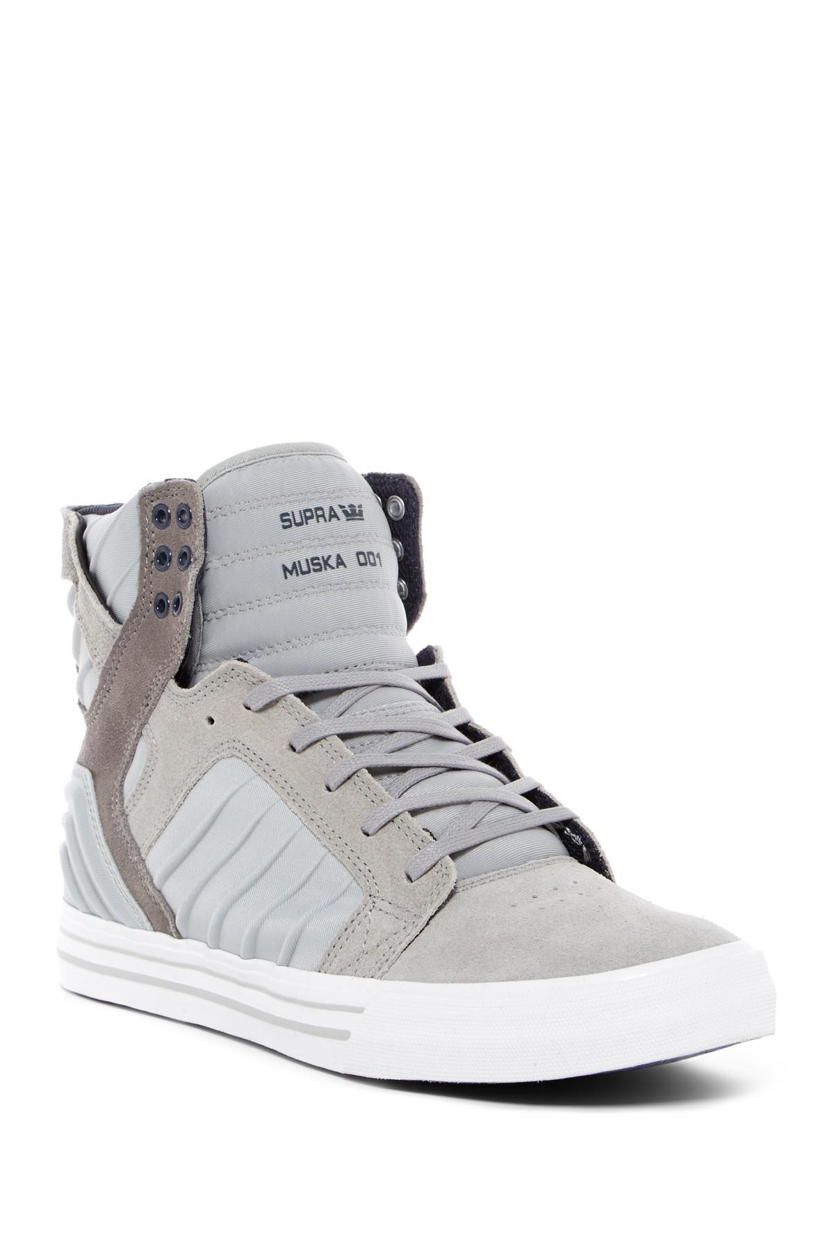 supra gray high tops