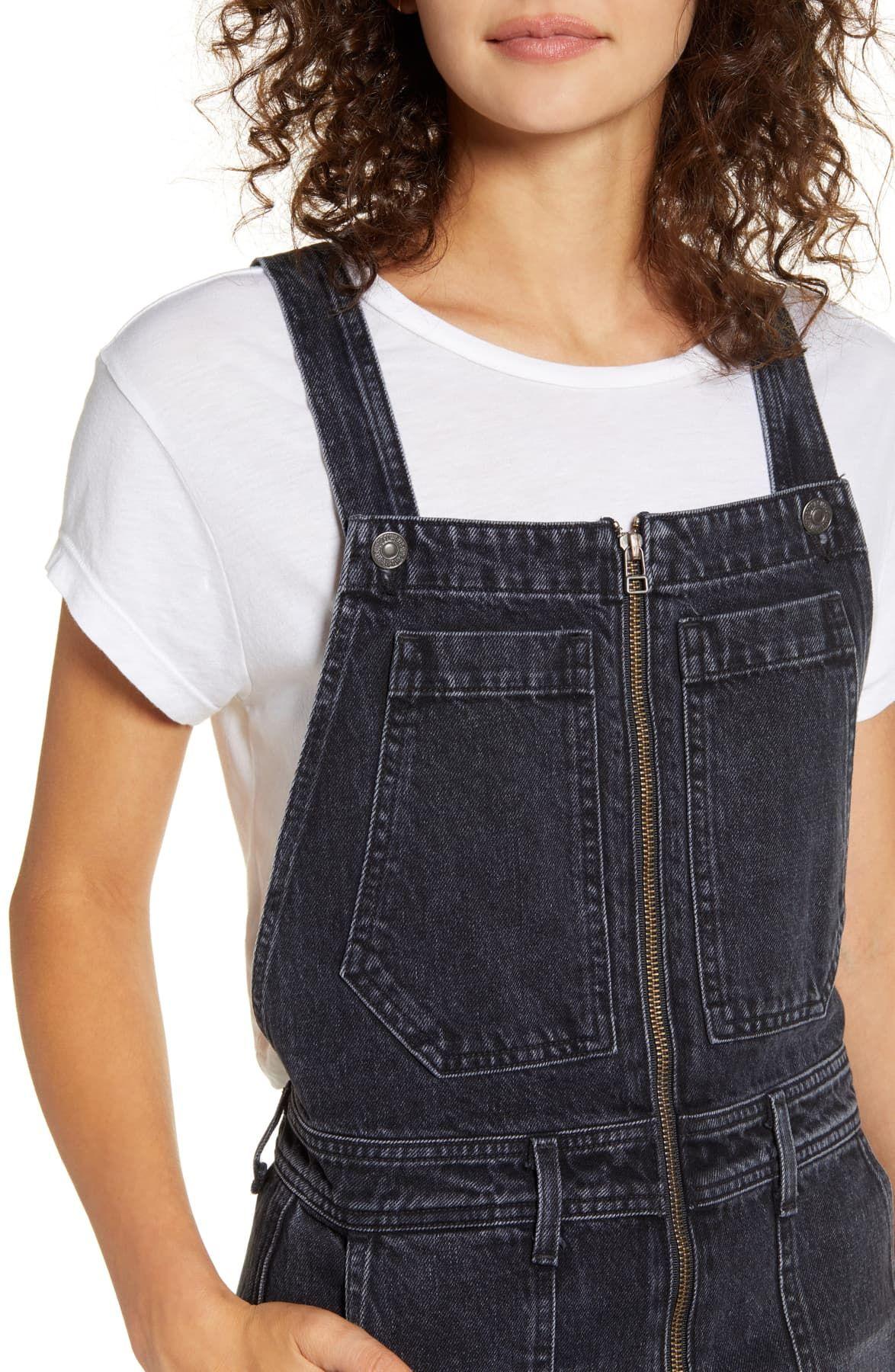 Citizens of Humanity Denim Cher Zip Front Wide Leg Overalls in Blue Lyst