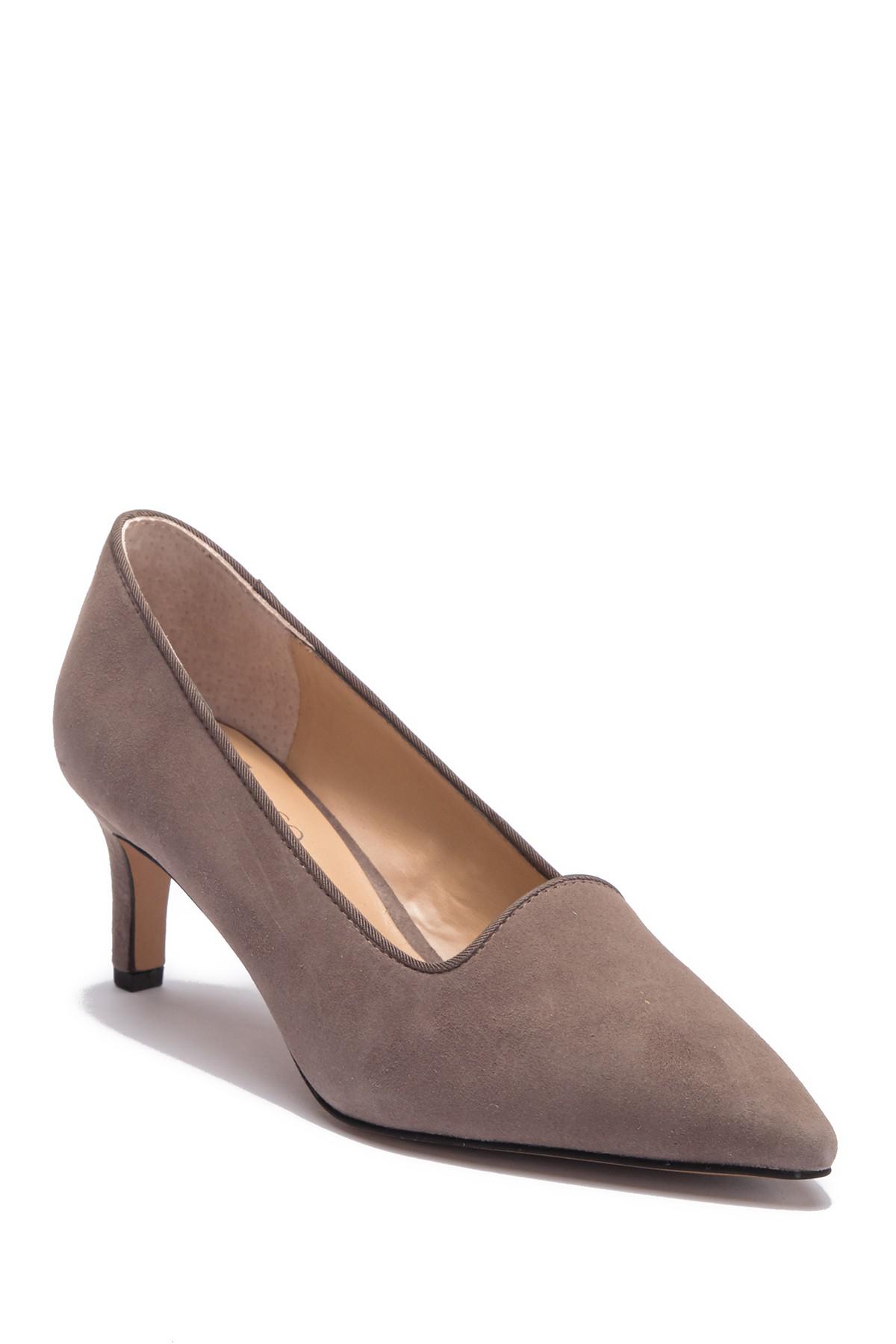 Franco Sarto Danelly Suede Kitten Heel Pump in Brown Lyst