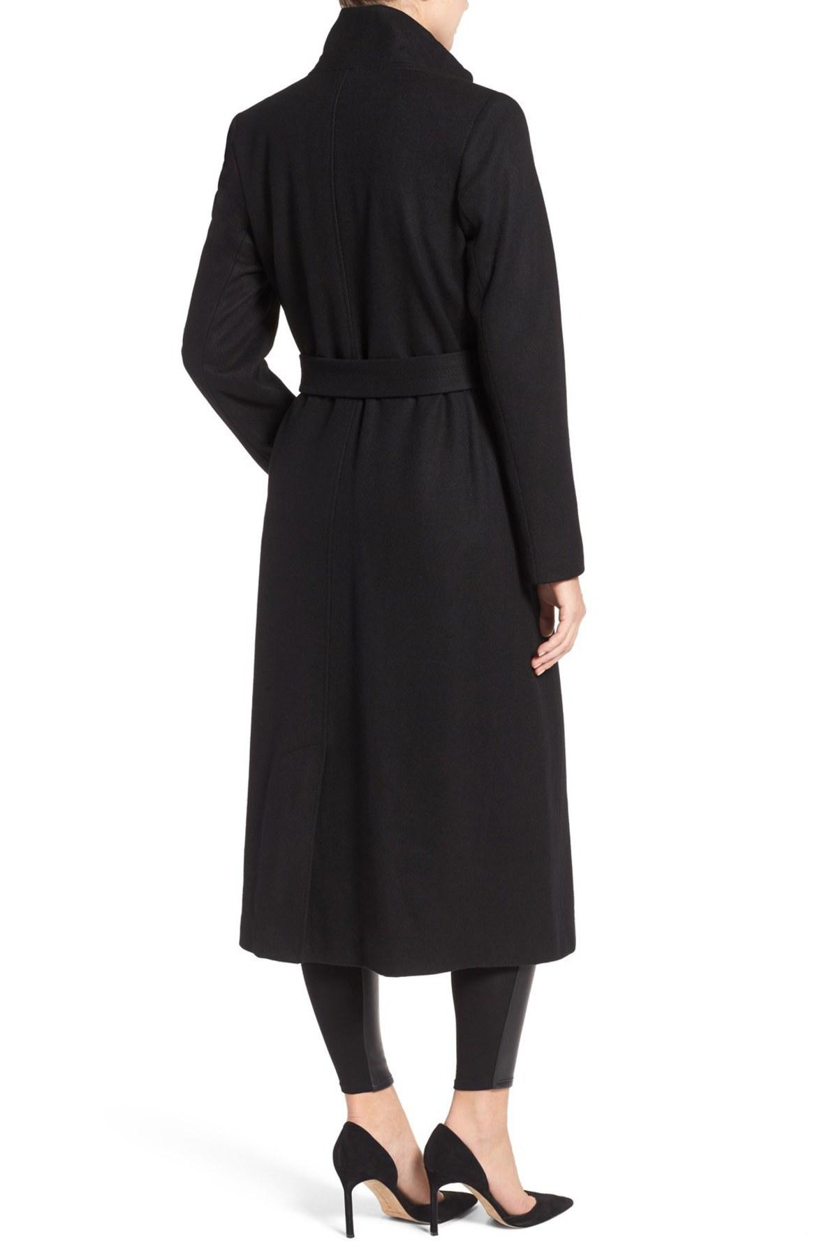kenneth cole reaction wool blend maxi wrap coat