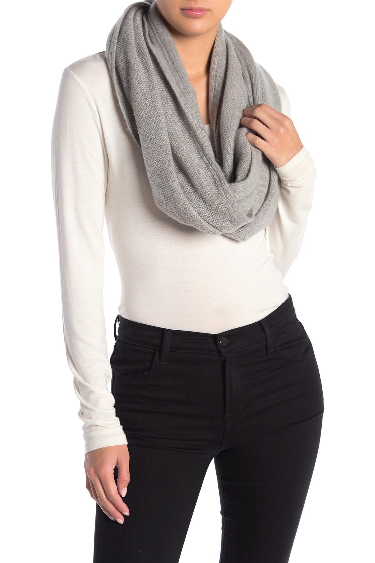 Portolano Cashmere Infinity Scarf in lt ht Grey (Gray) Lyst