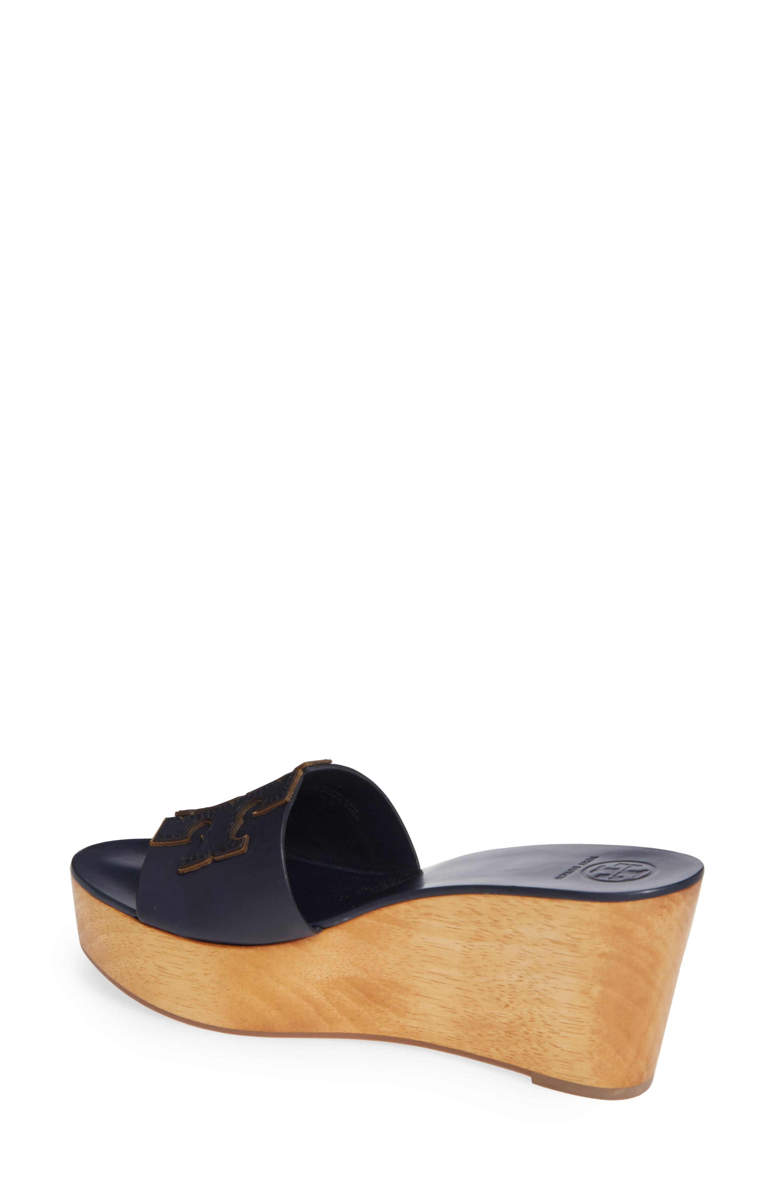 Tory Burch Women's Ines Wedge Platform Slide Sandals in Blue | Lyst