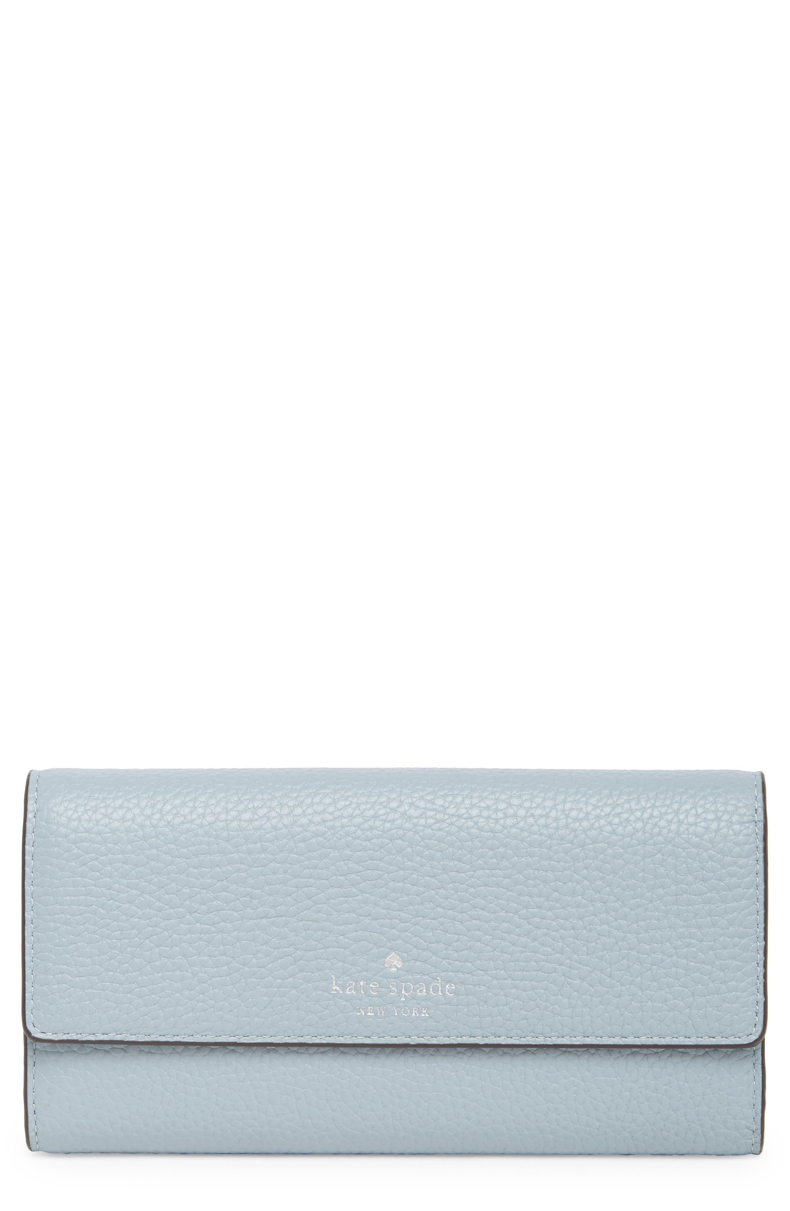 Kate spade frosted blue wallet hot sale