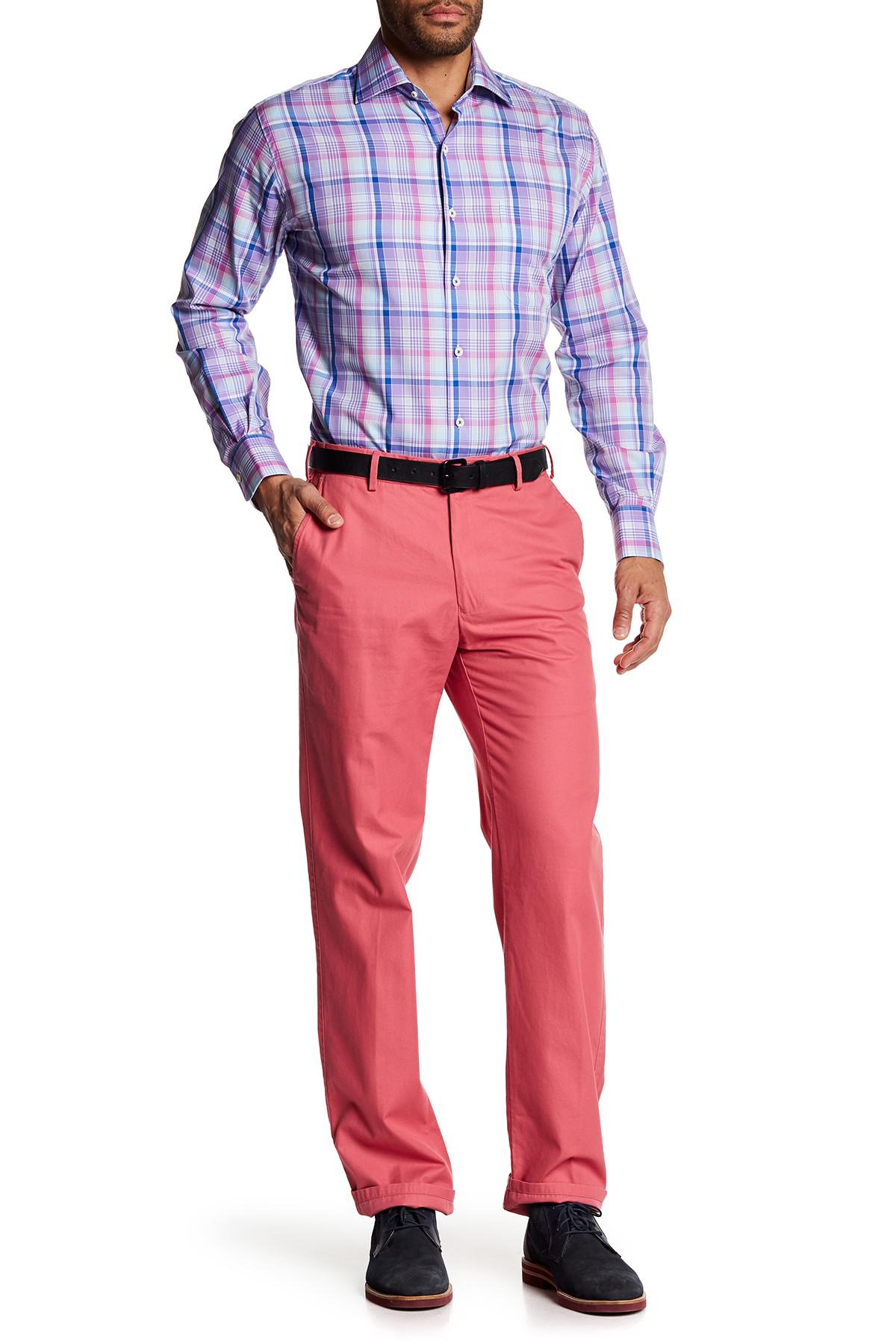 Lyst - Peter Millar Long Straight Leg Pants in Red for Men