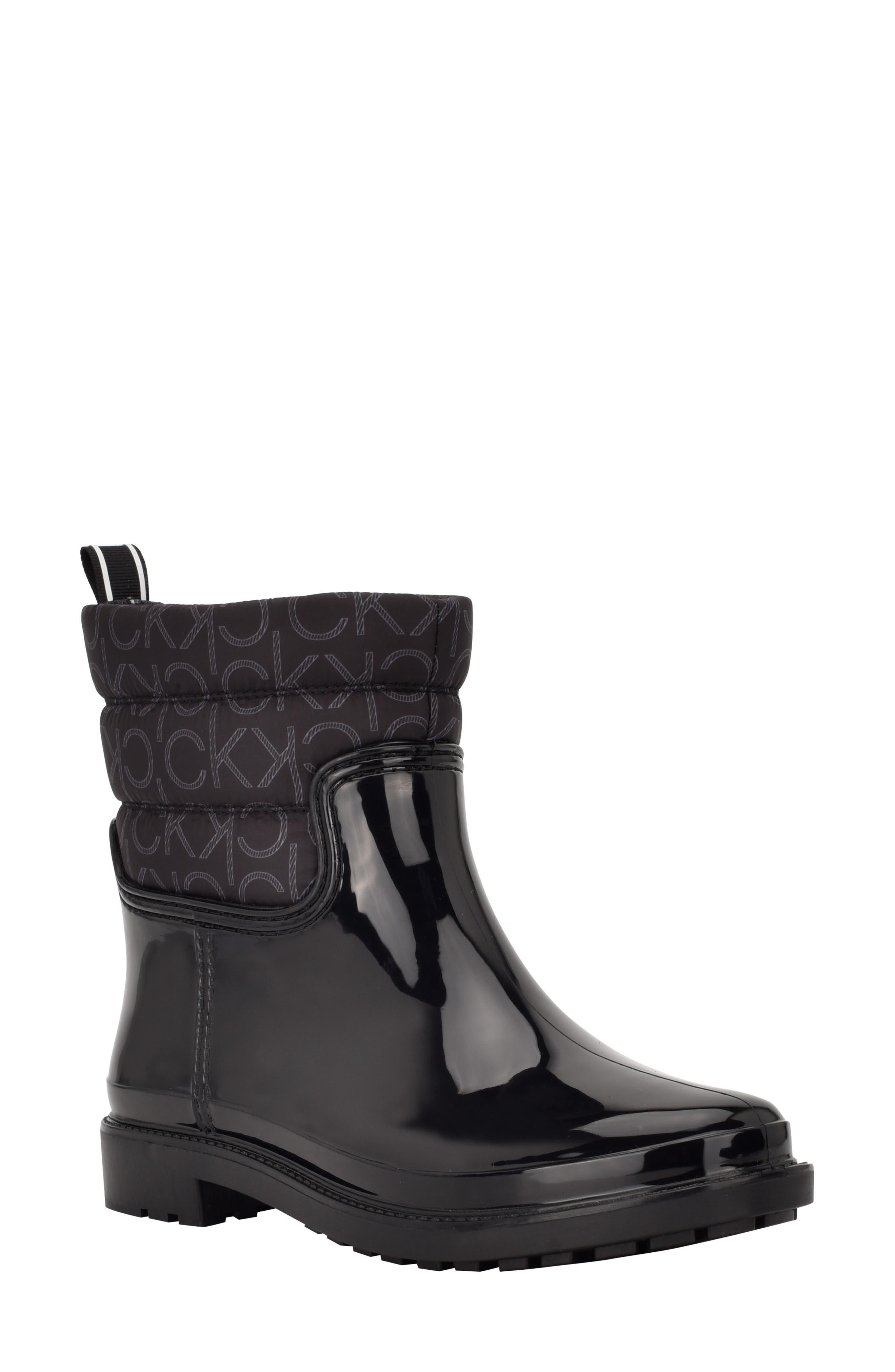 Calvin Klein Sonya Puffer Boot in Black | Lyst