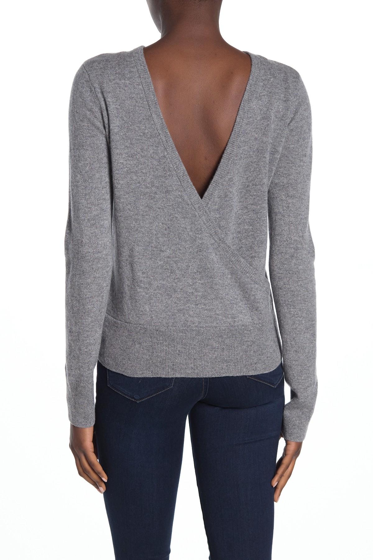 Download Equipment Dante V-back Cashmere Sweater in Heather Grey ...