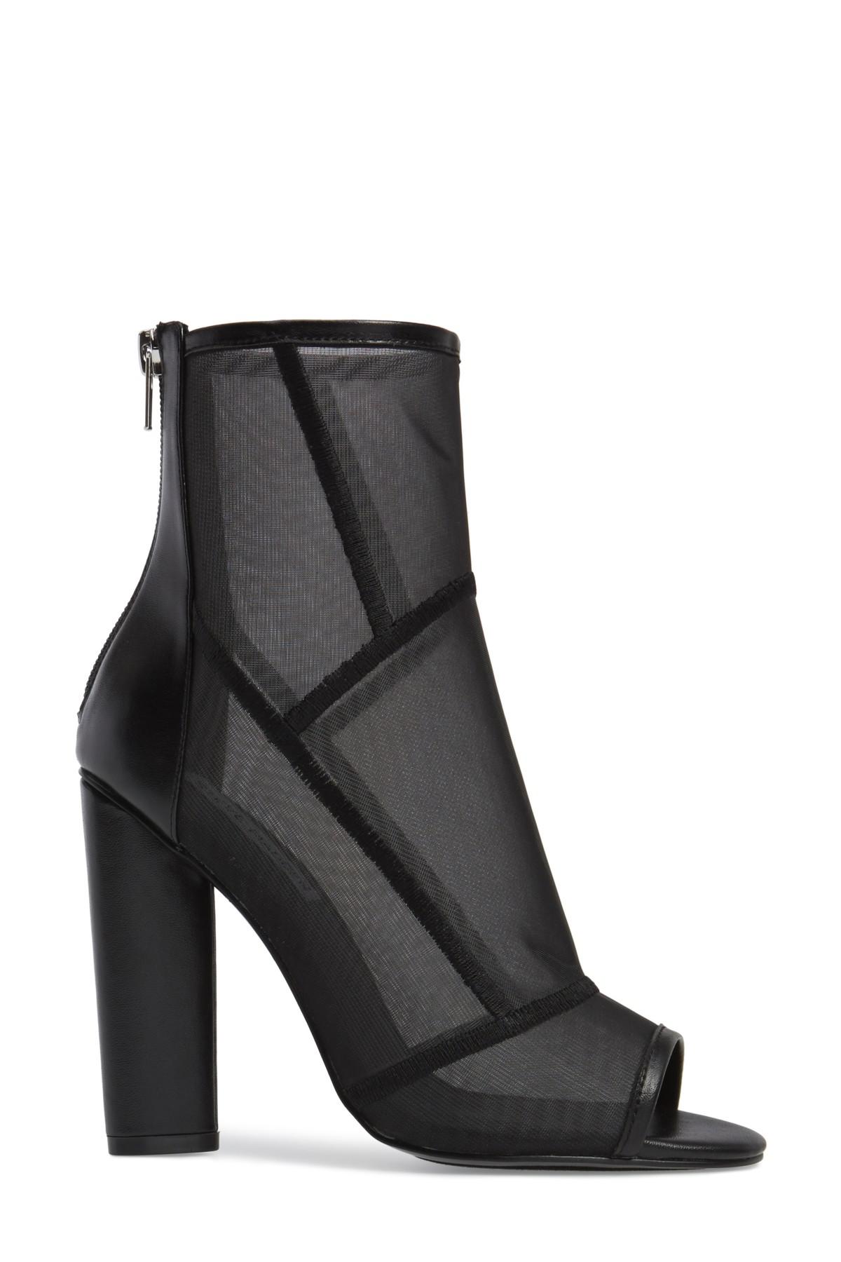 steve madden black peep toe booties