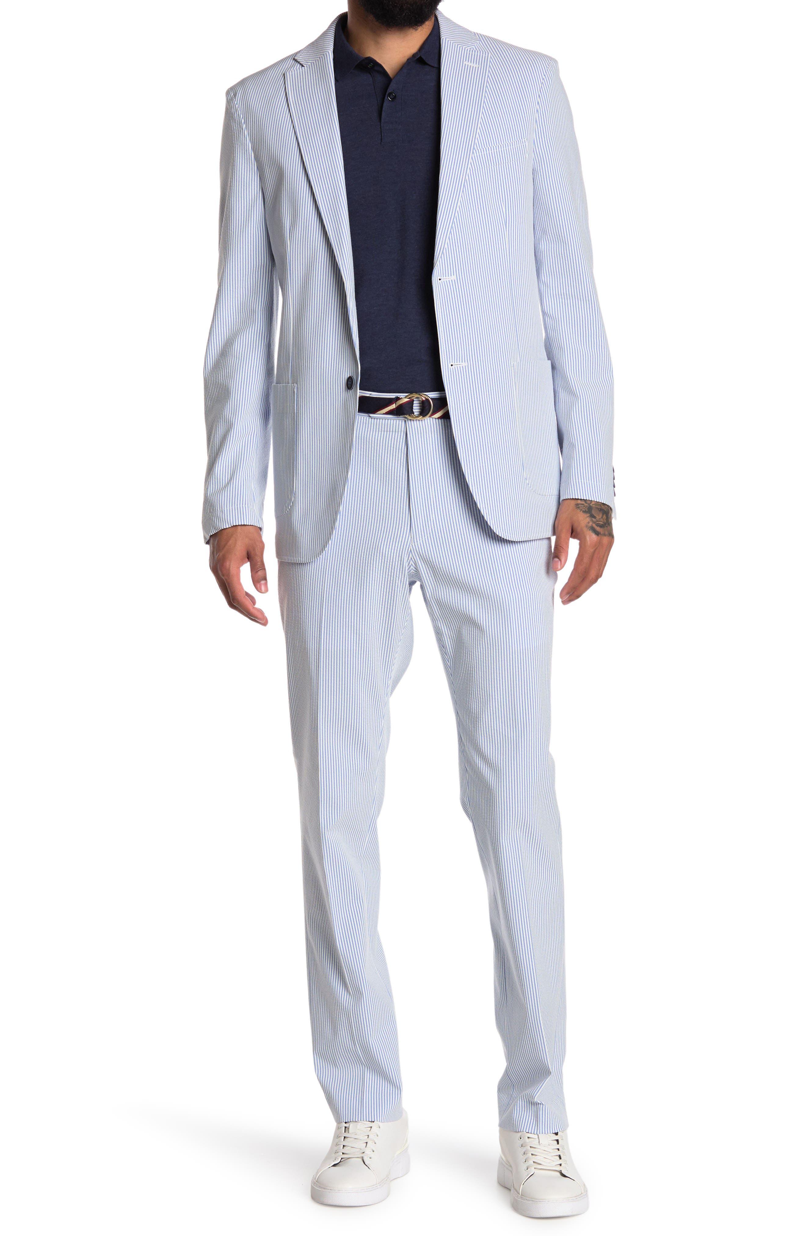 Tommy Hilfiger Washable Seersucker Suit in Blue for Men | Lyst