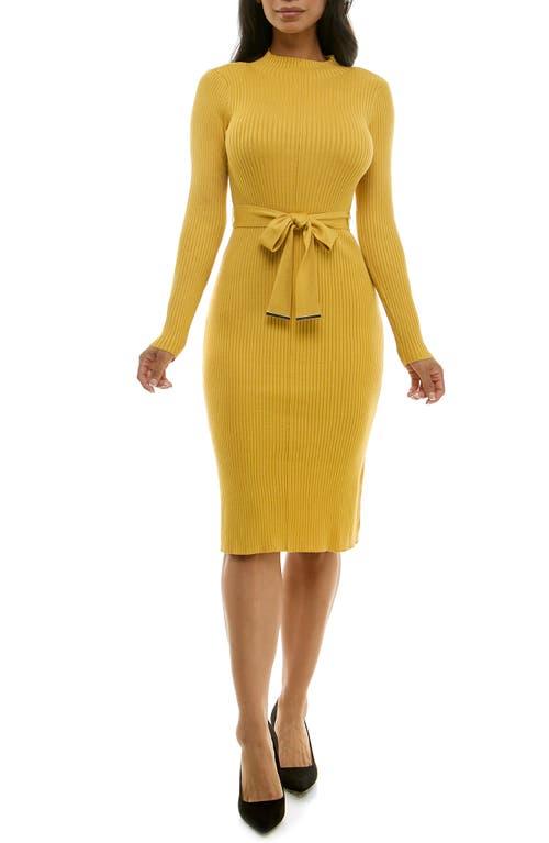 chinese dress ladies Wintergreen Long Sleeve Mock Neck Midi Dress Medium main image 0
