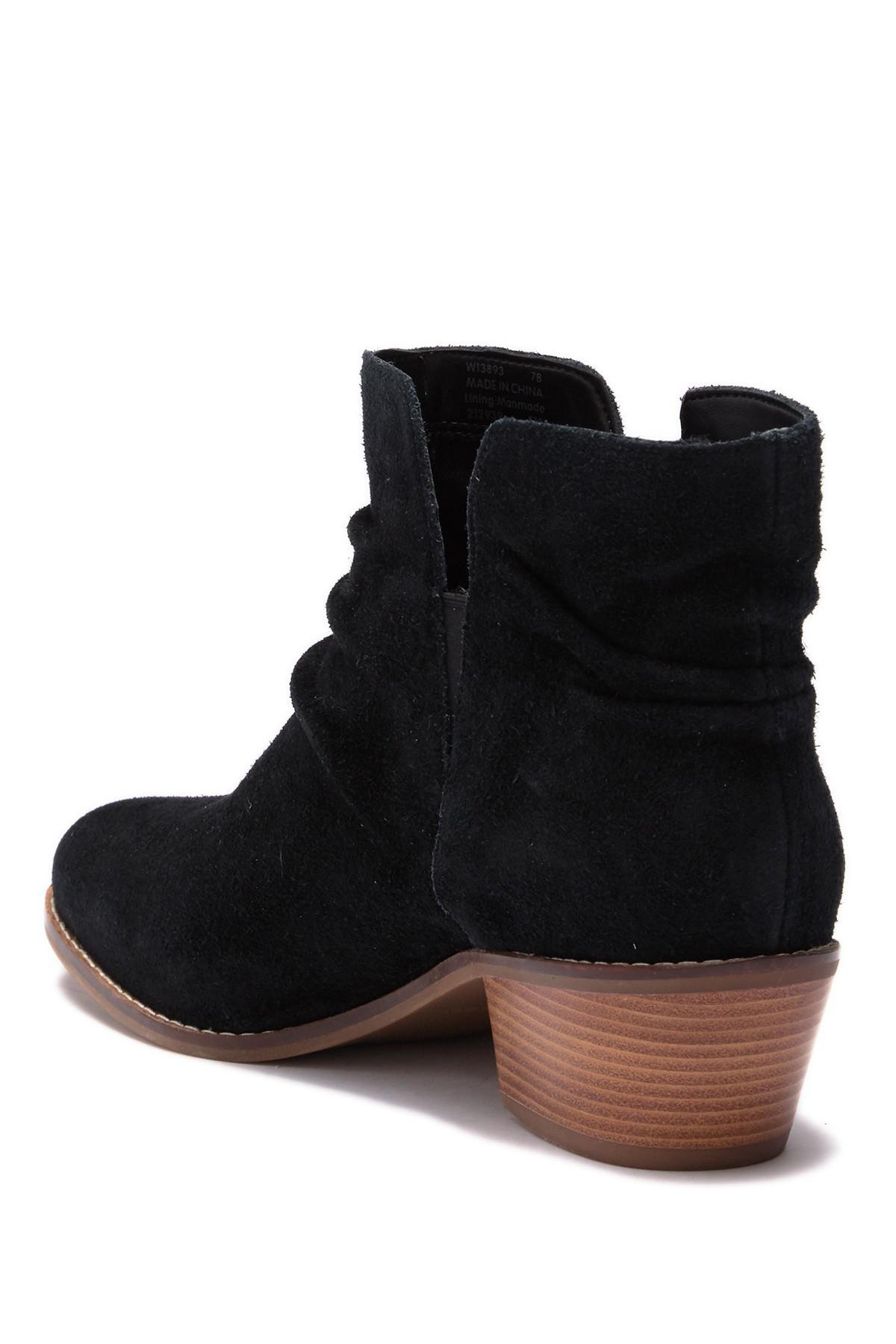 alayna slouch suede bootie