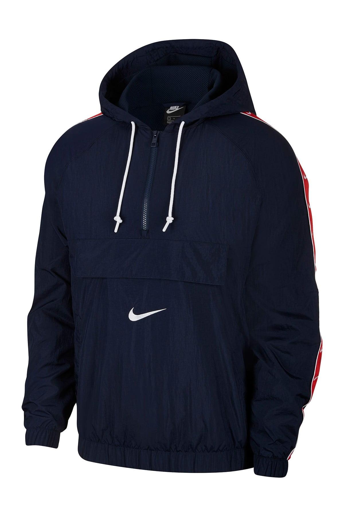 Nike Sportswear Swoosh Woven Jacket Obsidian/ White/ University Red/ White  in Blue for Men | Lyst