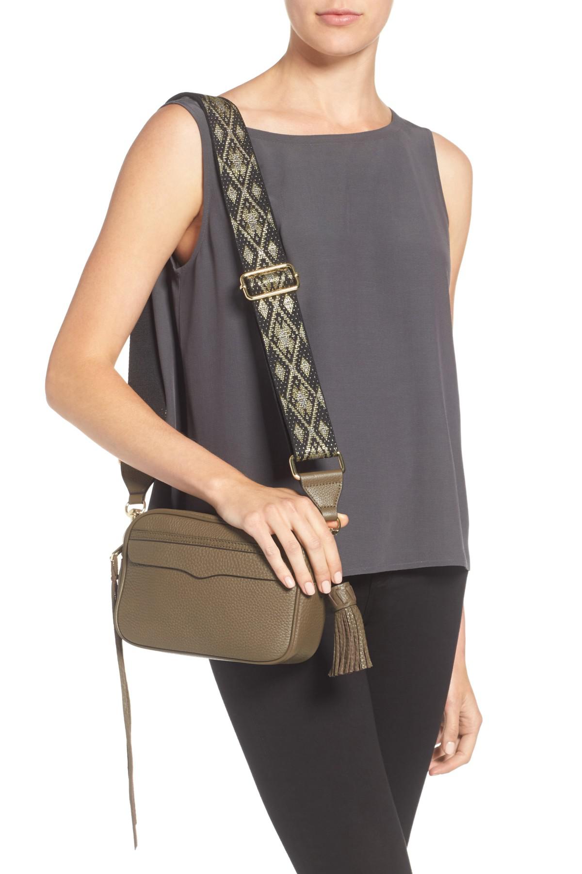 Rebecca Minkoff Bryn Leather Camera Bag With Guitar Strap Lyst Leather Camera Bag With Guitar Strap