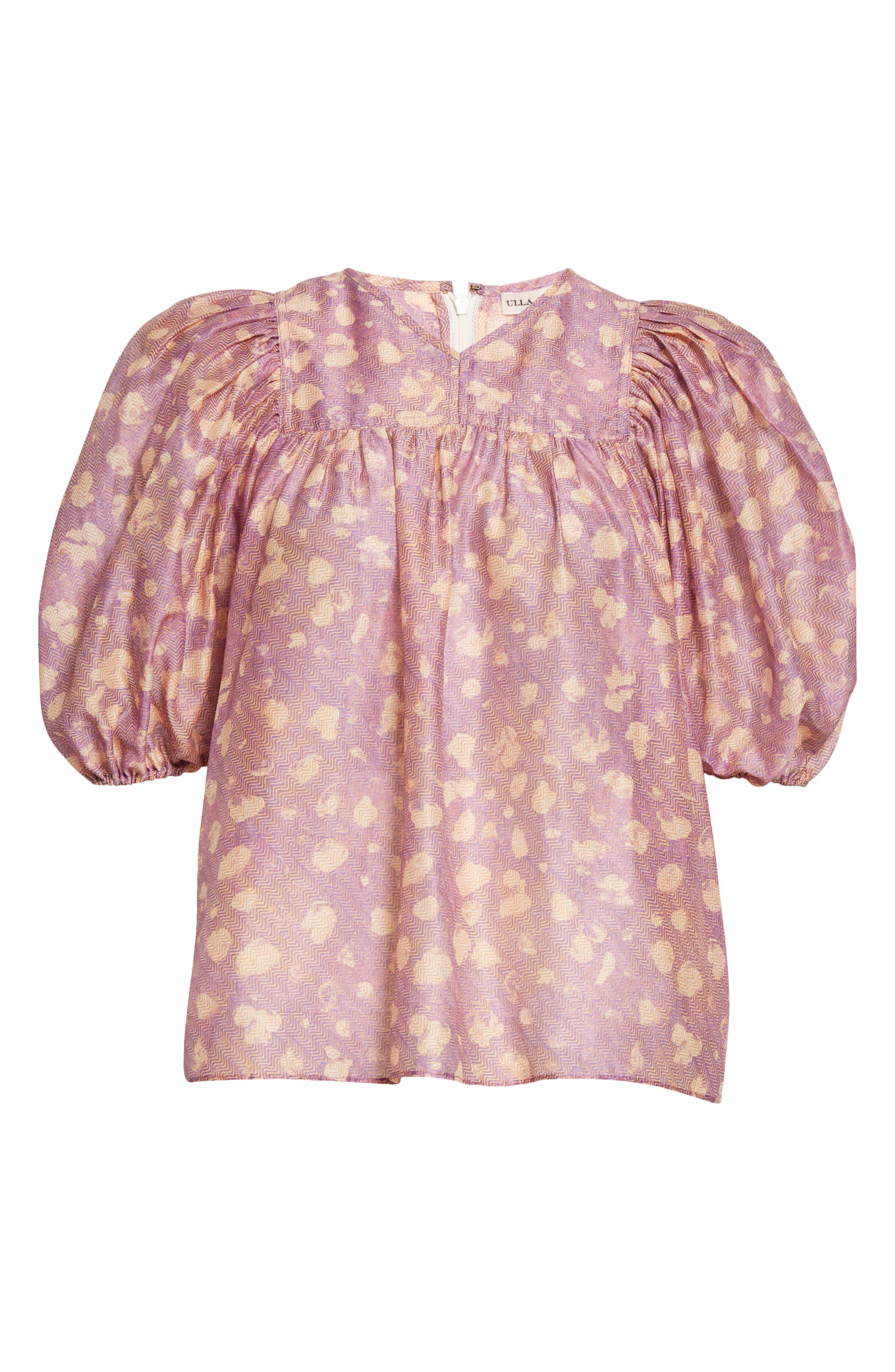 Ulla Johnson Livana Cotton & Silk Blouse In Lavender Handprint Dot At Nordstrom Rack in Pink Lyst
