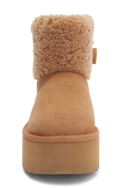 UGG Classic Ultra Mini Max Curly Platform Boot in Brown Lyst