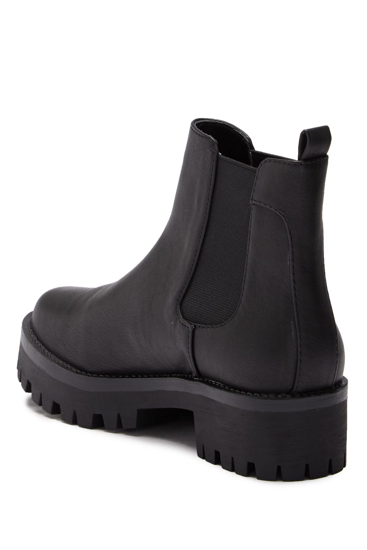 Harrison Platform Chelsea Boot in Black 