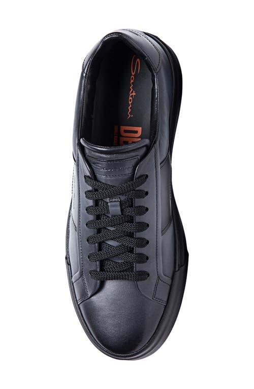 Santoni Burnished Colorblock Sneaker in Black for Men | Lyst