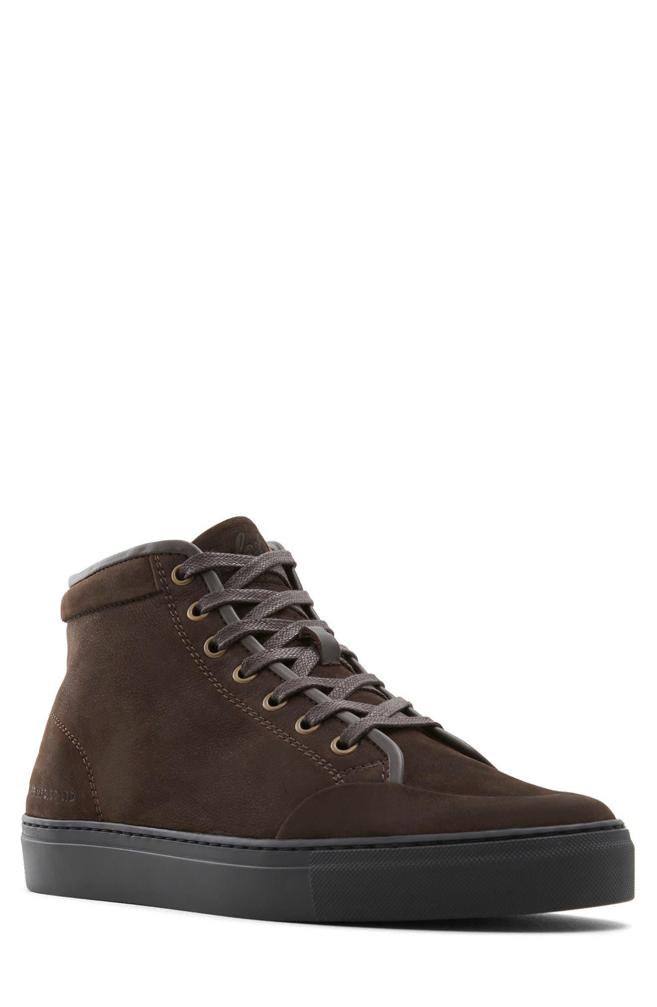Belstaff Leather Rally High-Top Sneakers | Harrods IT