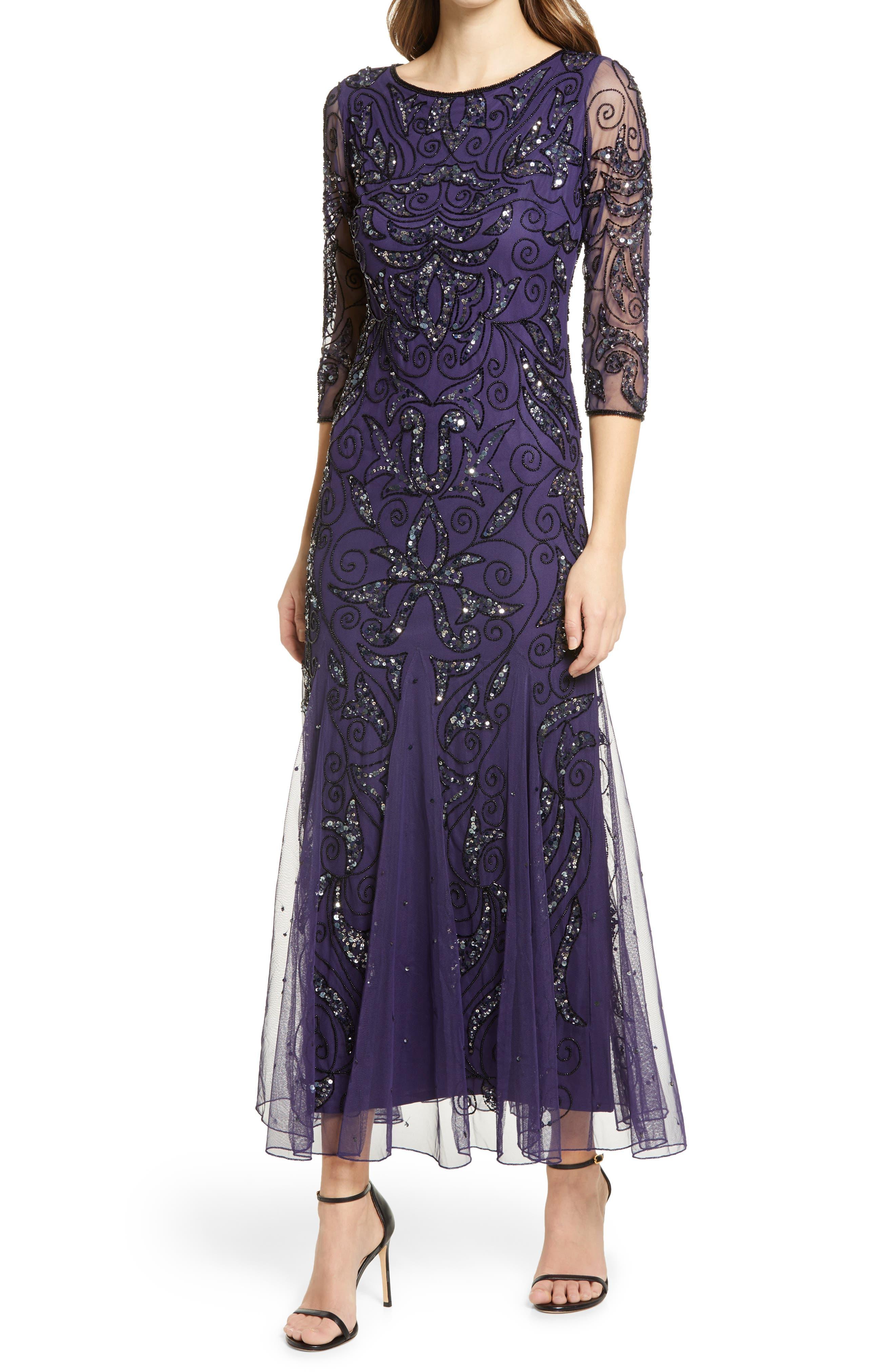 Pisarro Nights Illusion Sleeve Beaded A 