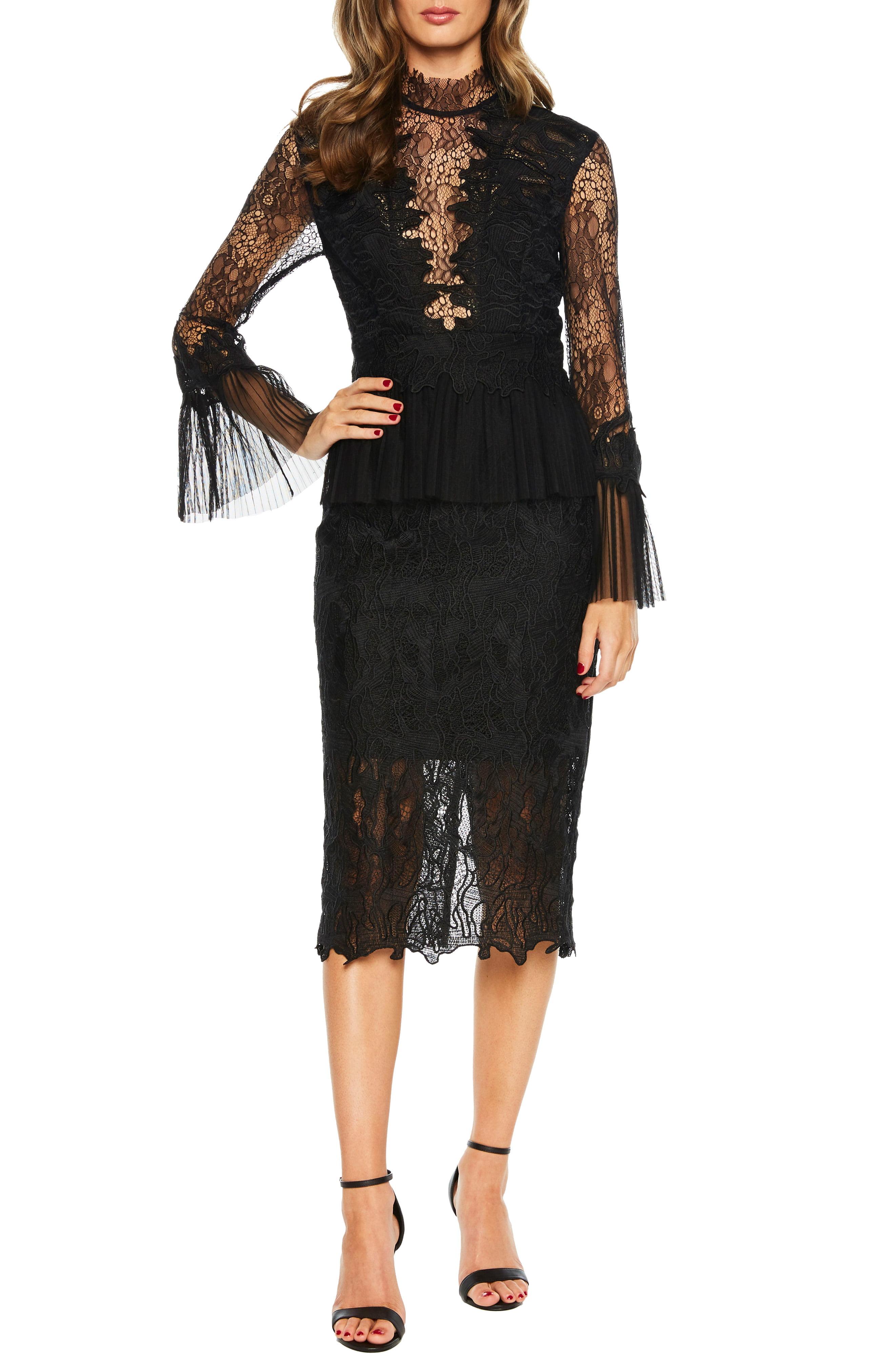 bardot alice lace bodycon dress
