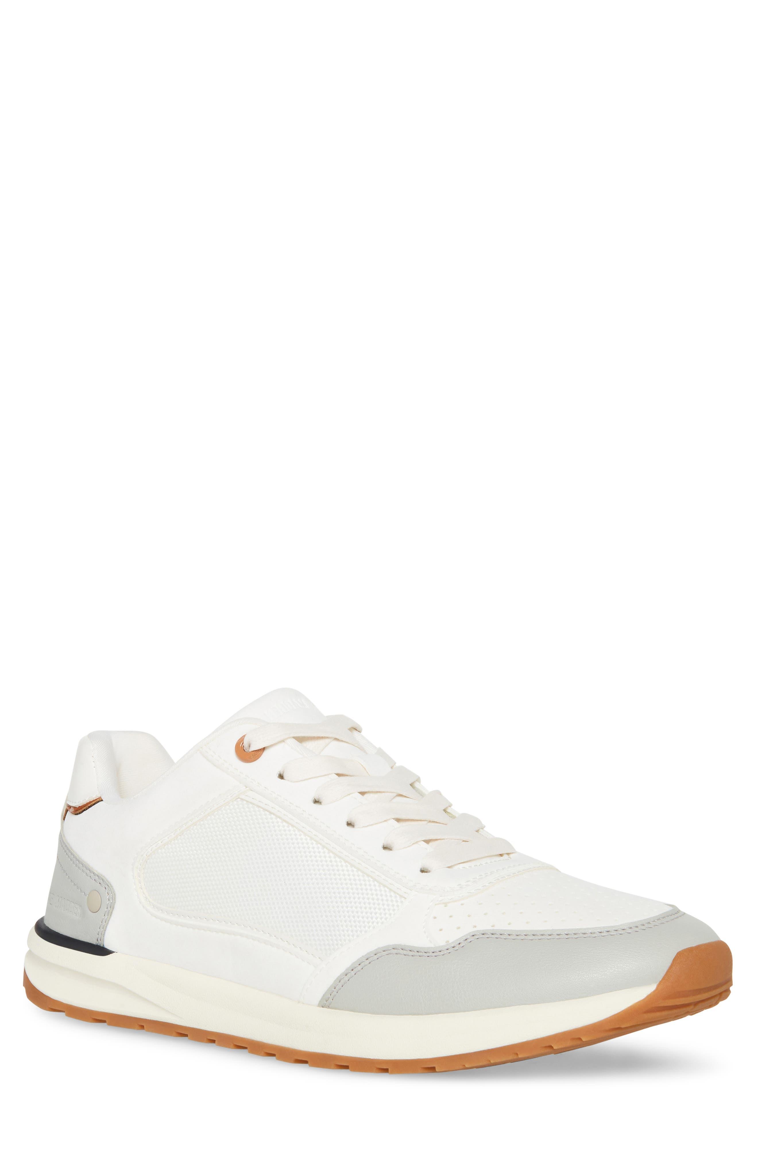 Steve Madden Hende Faux Leather Sneaker in White for Men | Lyst