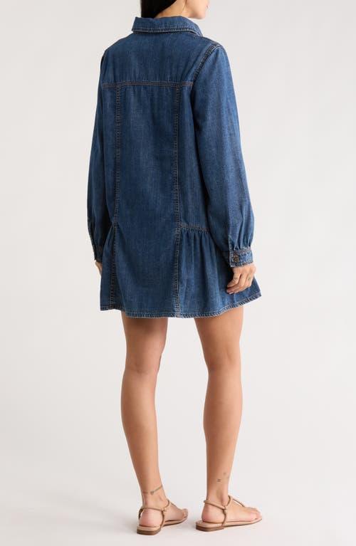 Habitual Long Sleeve Flirty Denim Minidress in Blue | Lyst