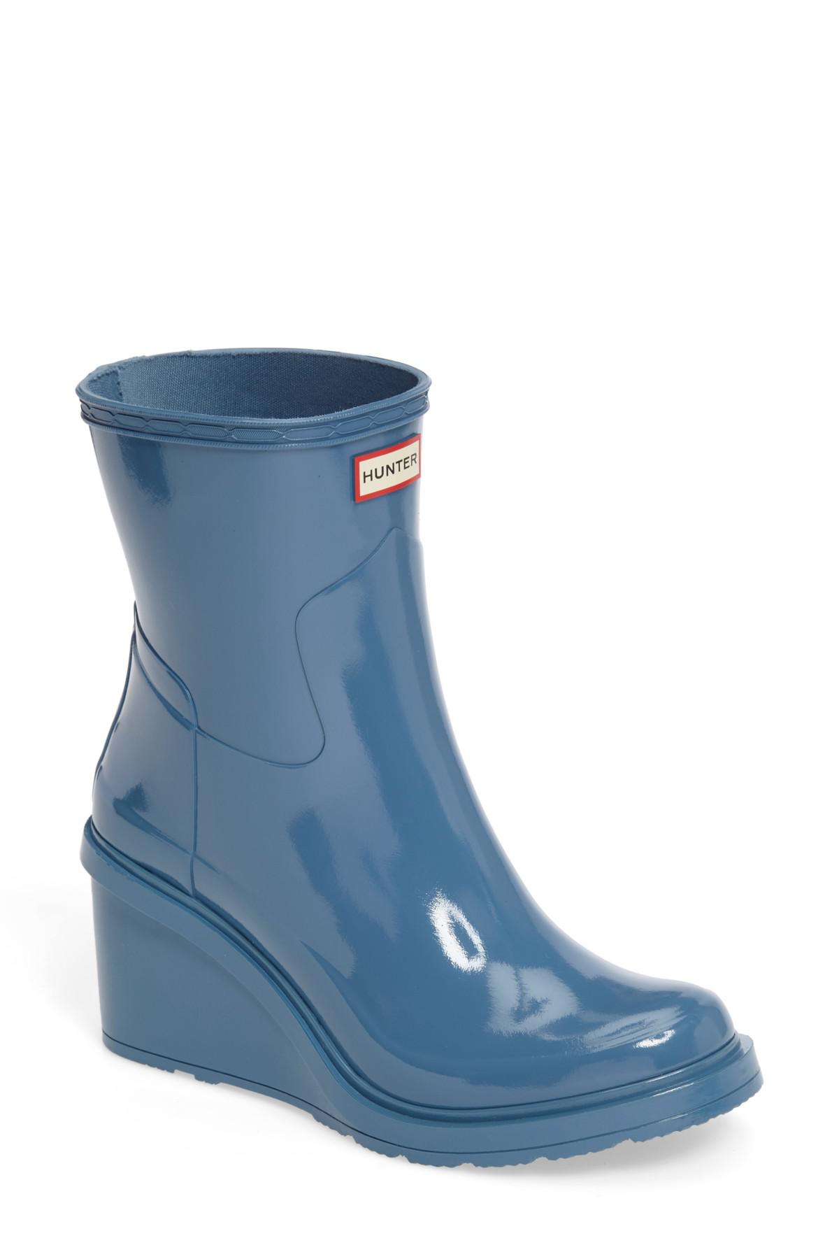 hunter original refined wedge rain boot