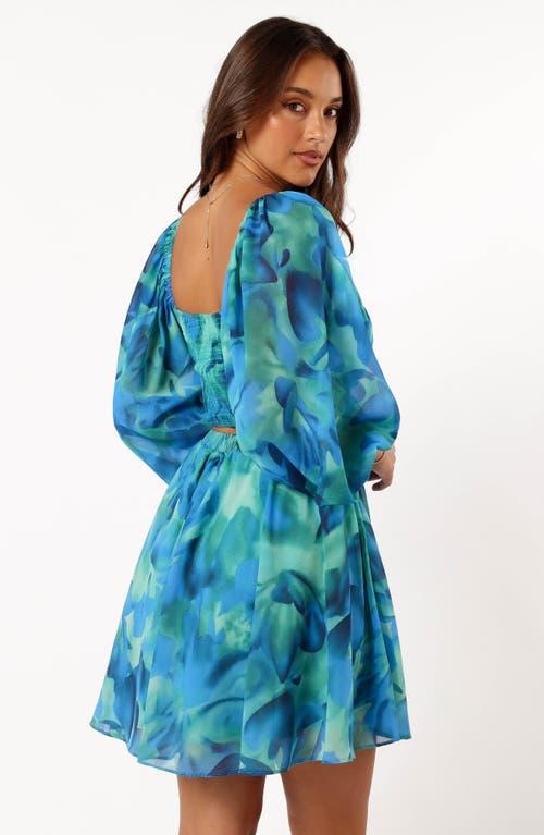 Petal & Pup Katniss Cutout Long Sleeve Minidress in Blue | Lyst