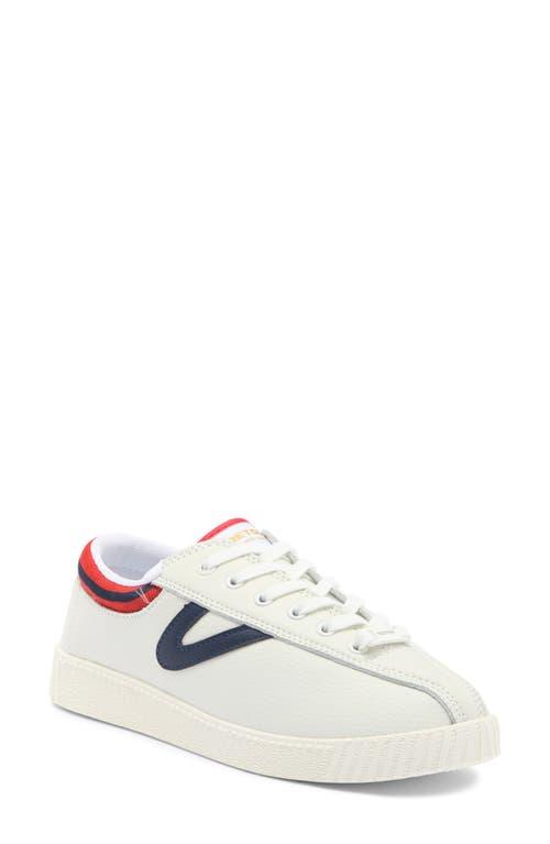 Tretorn Retro Low-Top Leather Sneakers in White | Lyst
