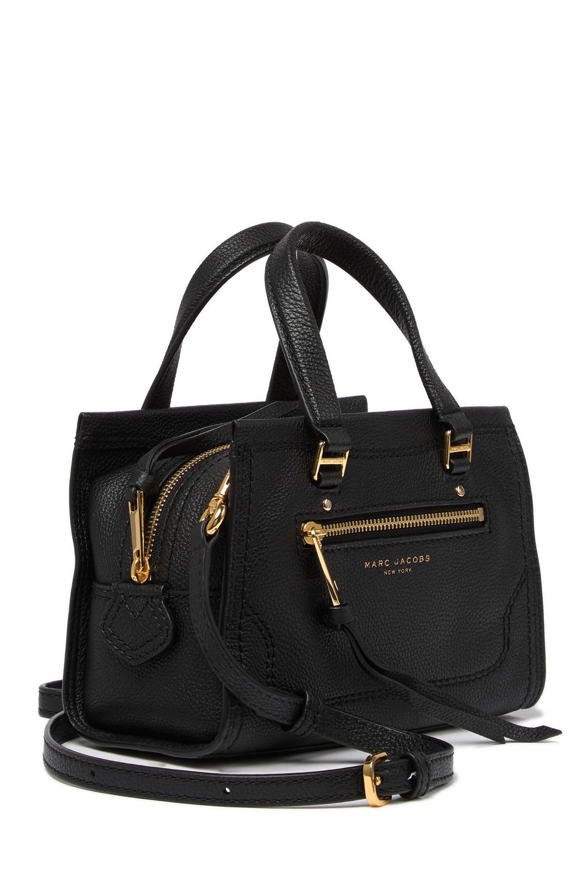 Marc Jacobs Mini Cruiser Pebbled Leather Crossbody Satchel in Black Lyst