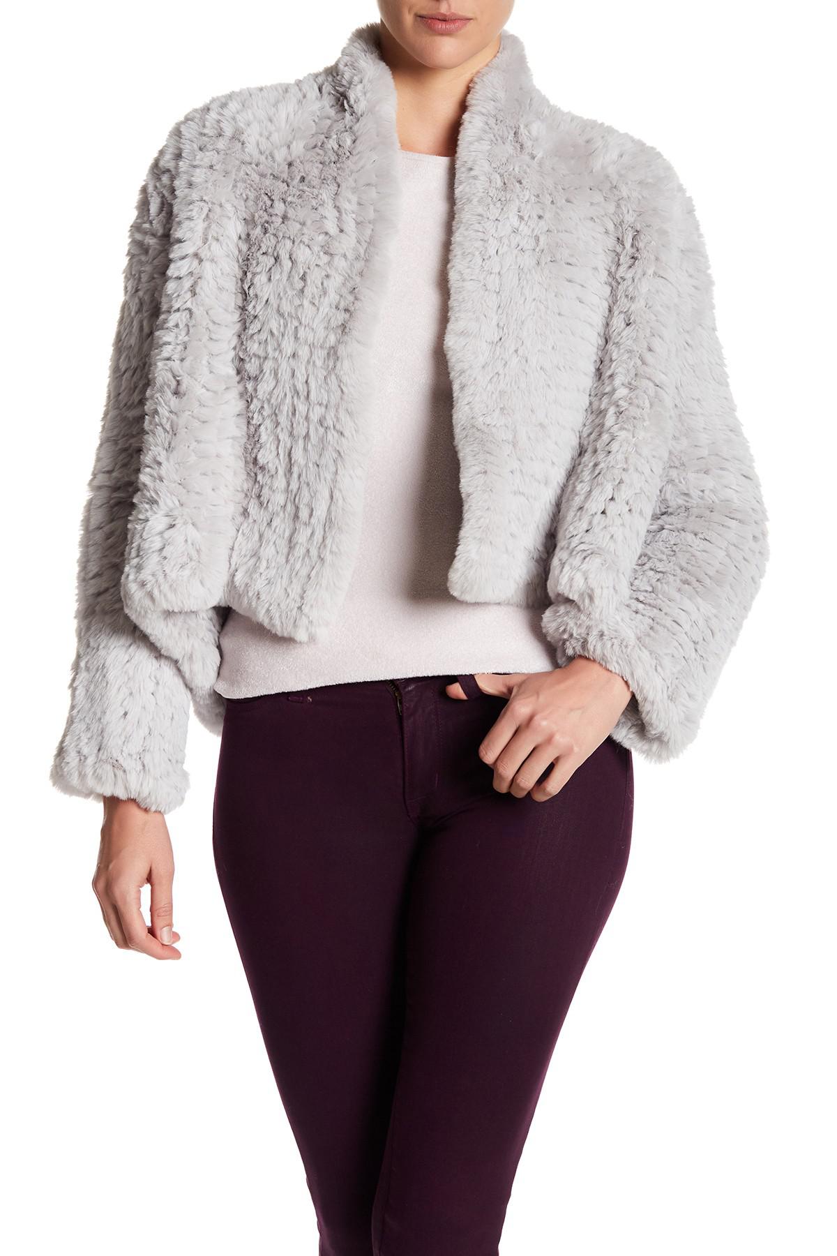 bagatelle textured faux fur jacket