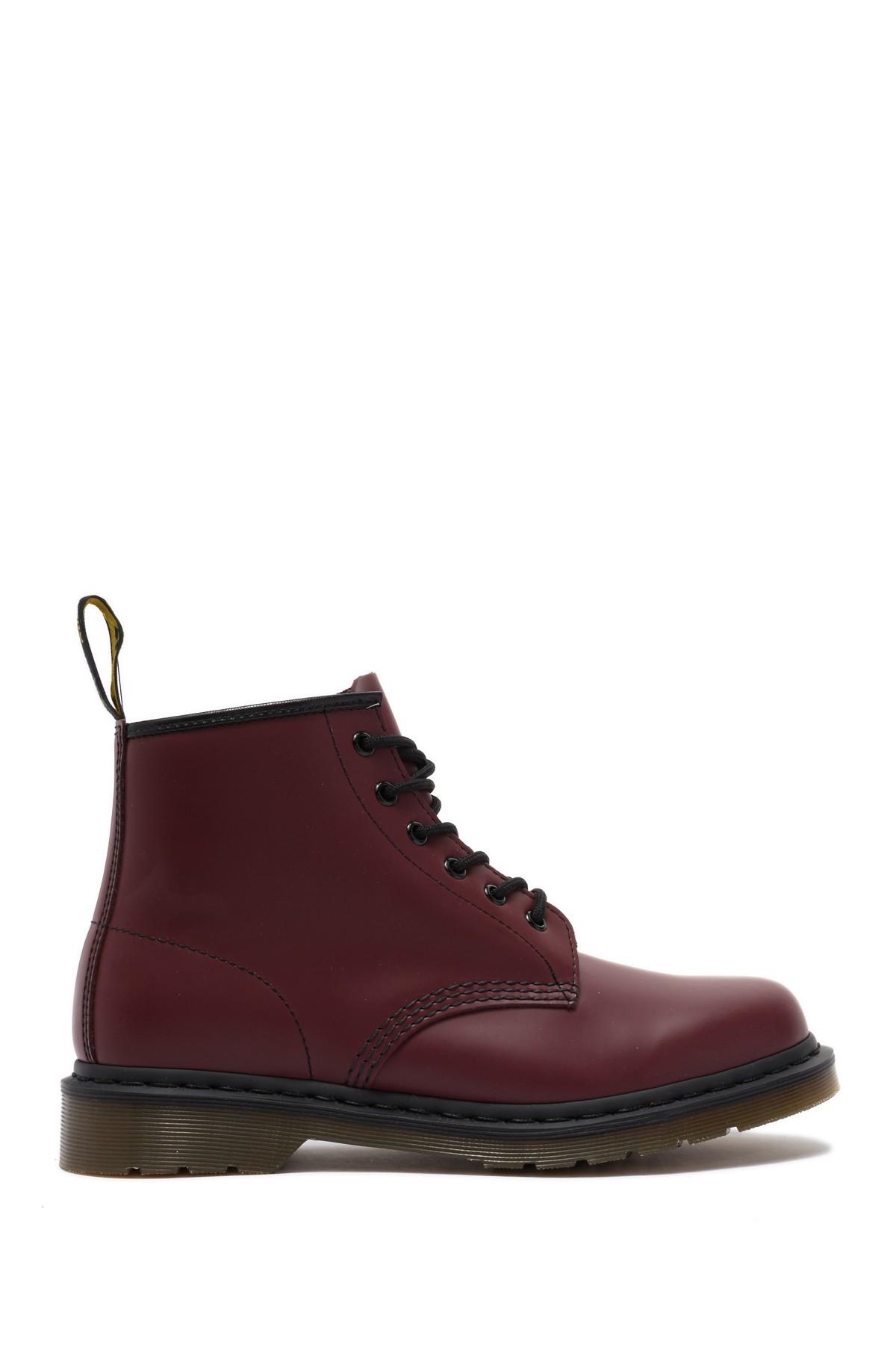 Dr. Martens 6-eye Cherry Leather Boot in Red for Men | Lyst