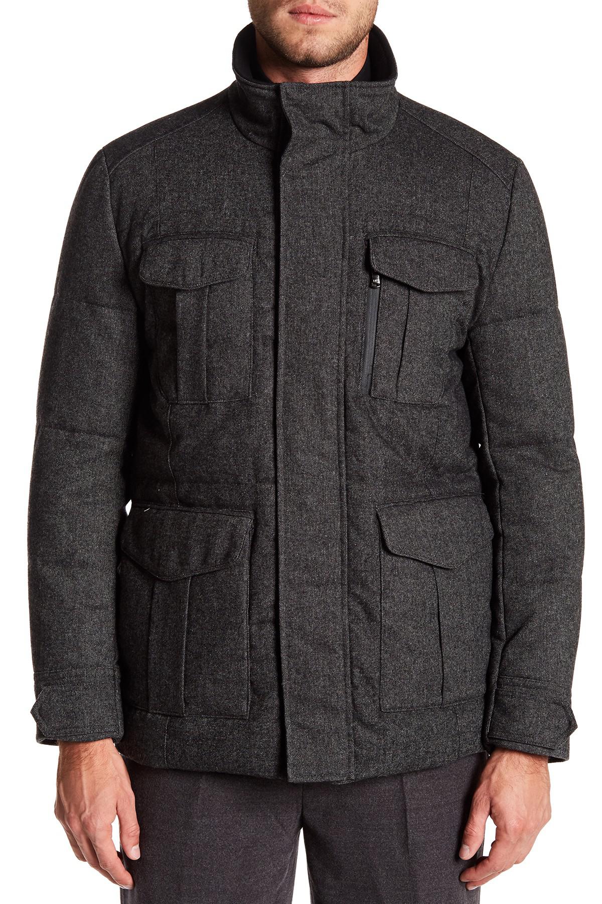 Download Michael Kors Berwick Wool Down Coat in Charcoal (Gray) for ...