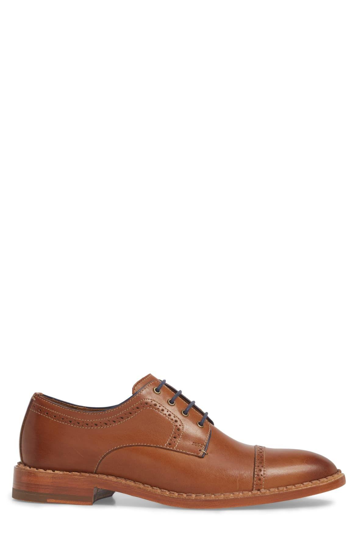 Johnston & Murphy J&m 1850 Chambliss Cap Toe Derby in Tan Leather (Brown) for Men - Lyst